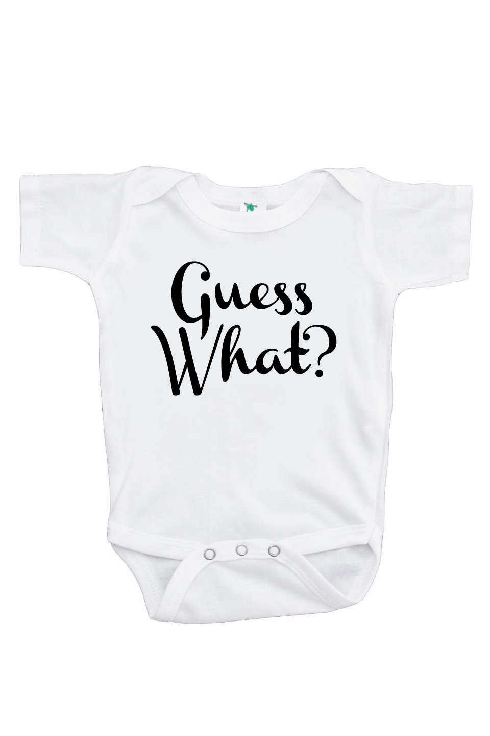Guess What? Pregnancy Announcement Onesie for Newborns 0-3 Months - Soft Black Baby Bodysuit | Perfect for Gender Reveal, Baby Shower Gifts & First Photo Outfits