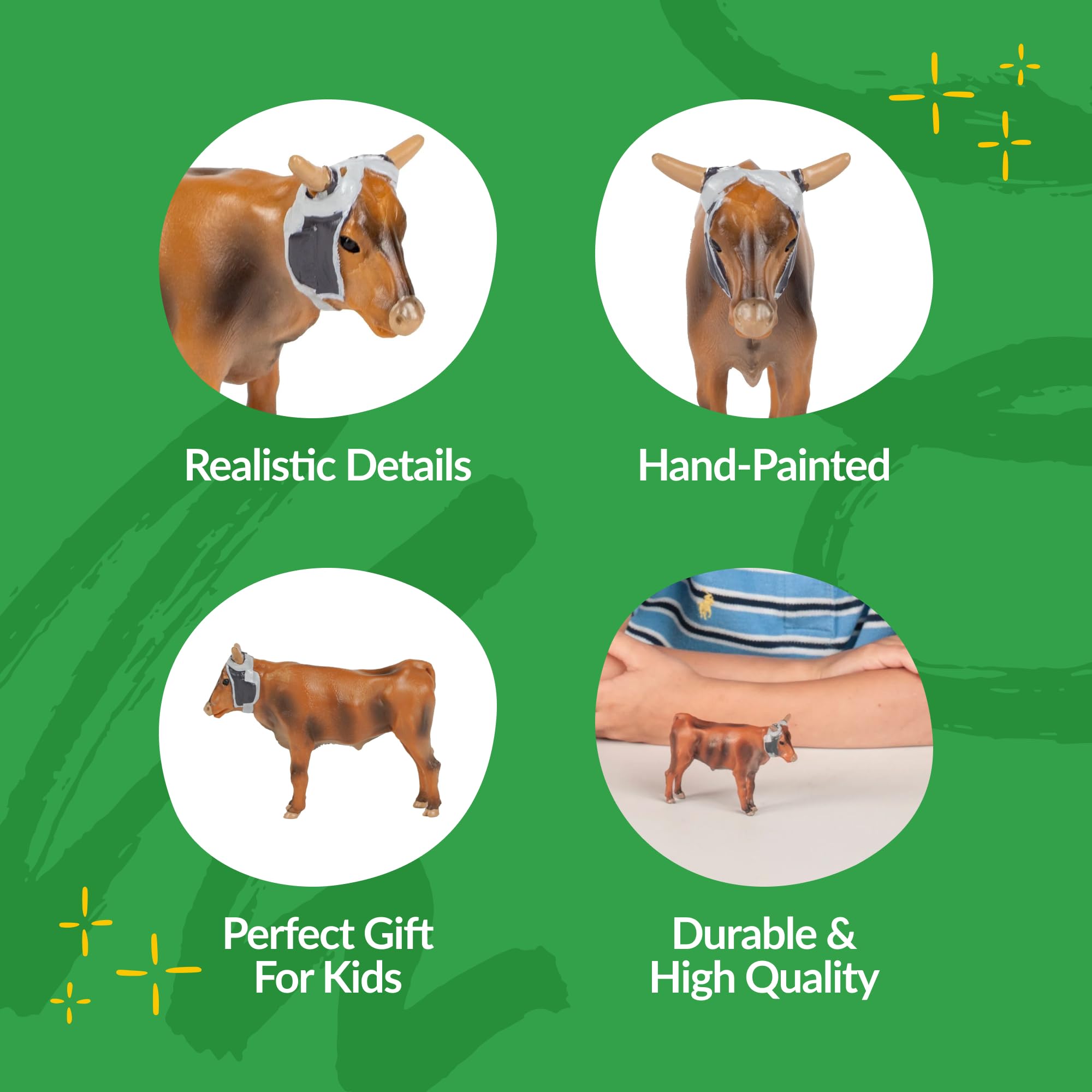 Big Country Toys - Roping Steer - 1:20 Scale Hand Painted Farm Animal Figurine - Realistic Hunting & Ranch Toy for Kids & Collectors - Perfect for Western Decor, Cowboy Play, and Farm Animal Collections