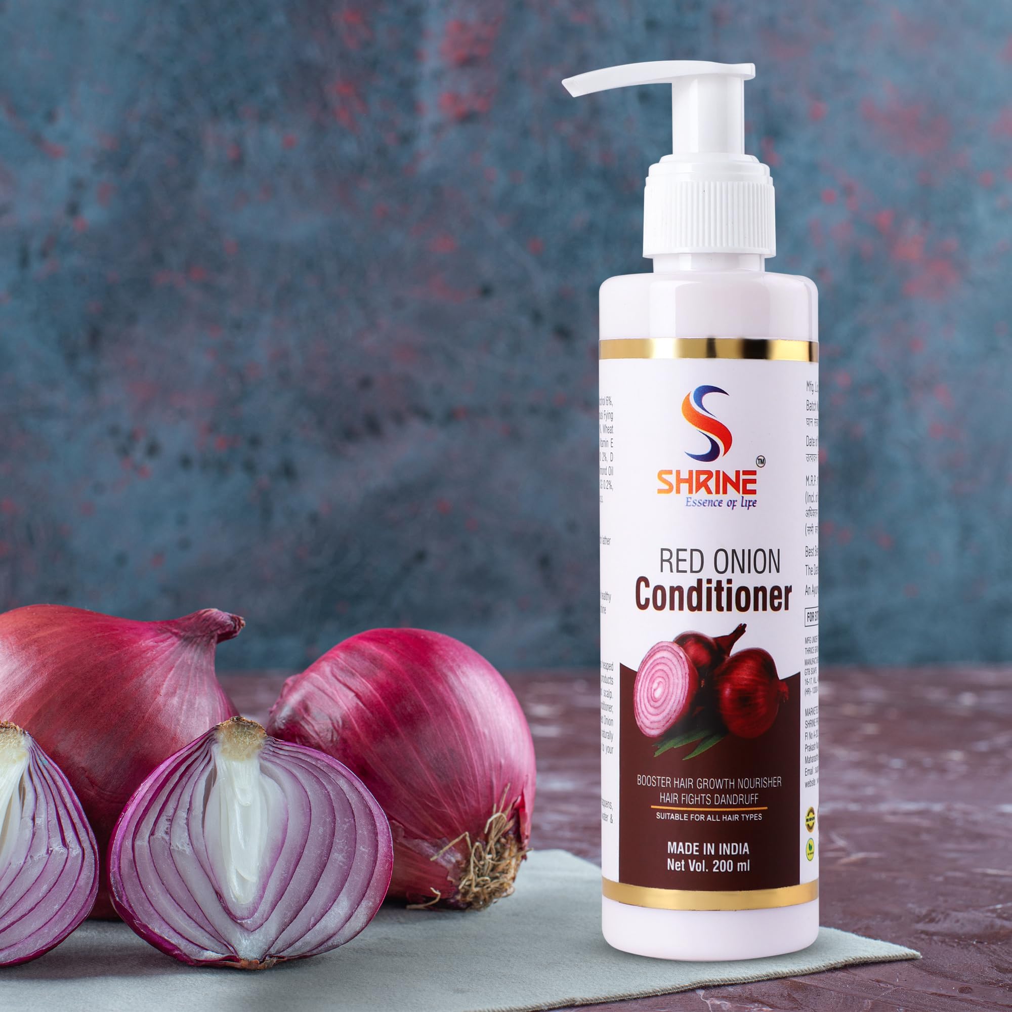 Anti Hair Fall Red Onion Conditioner for Men & Women - Promotes Hair Thickness & Shine | Anti Dandruff Treatment for Stronger, Healthier Hair - 200ml | Perfect for Daily Hair Care & Scalp Nourishment