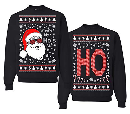 Funny Matching Christmas Sweaters for Couples - Ugly Holiday Sweatshirts | Perfect for Christmas Parties & Family Photos