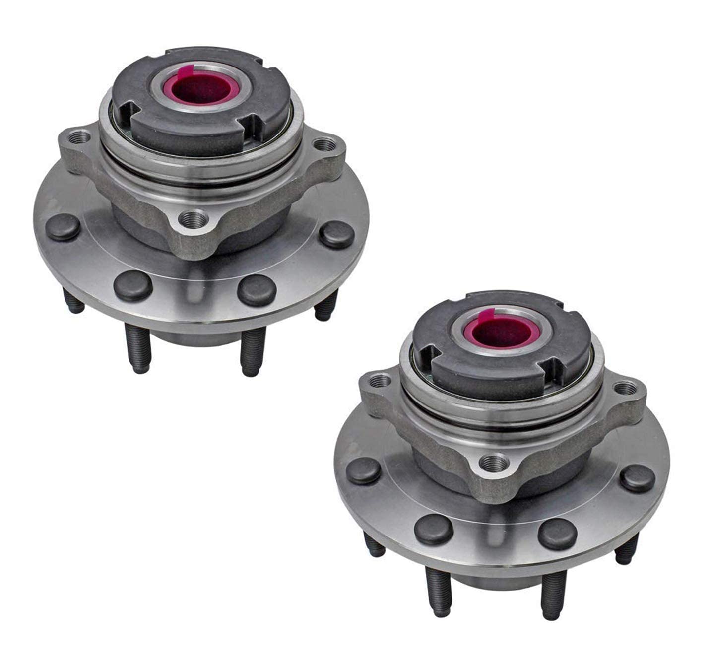Pair of 2 Front Wheel Hub & Bearing Assembly for 1999 Ford F-250 F-350 Super Duty 4WD SRW - Replacement Parts for Off-Roading, Towing & Heavy-Duty Use