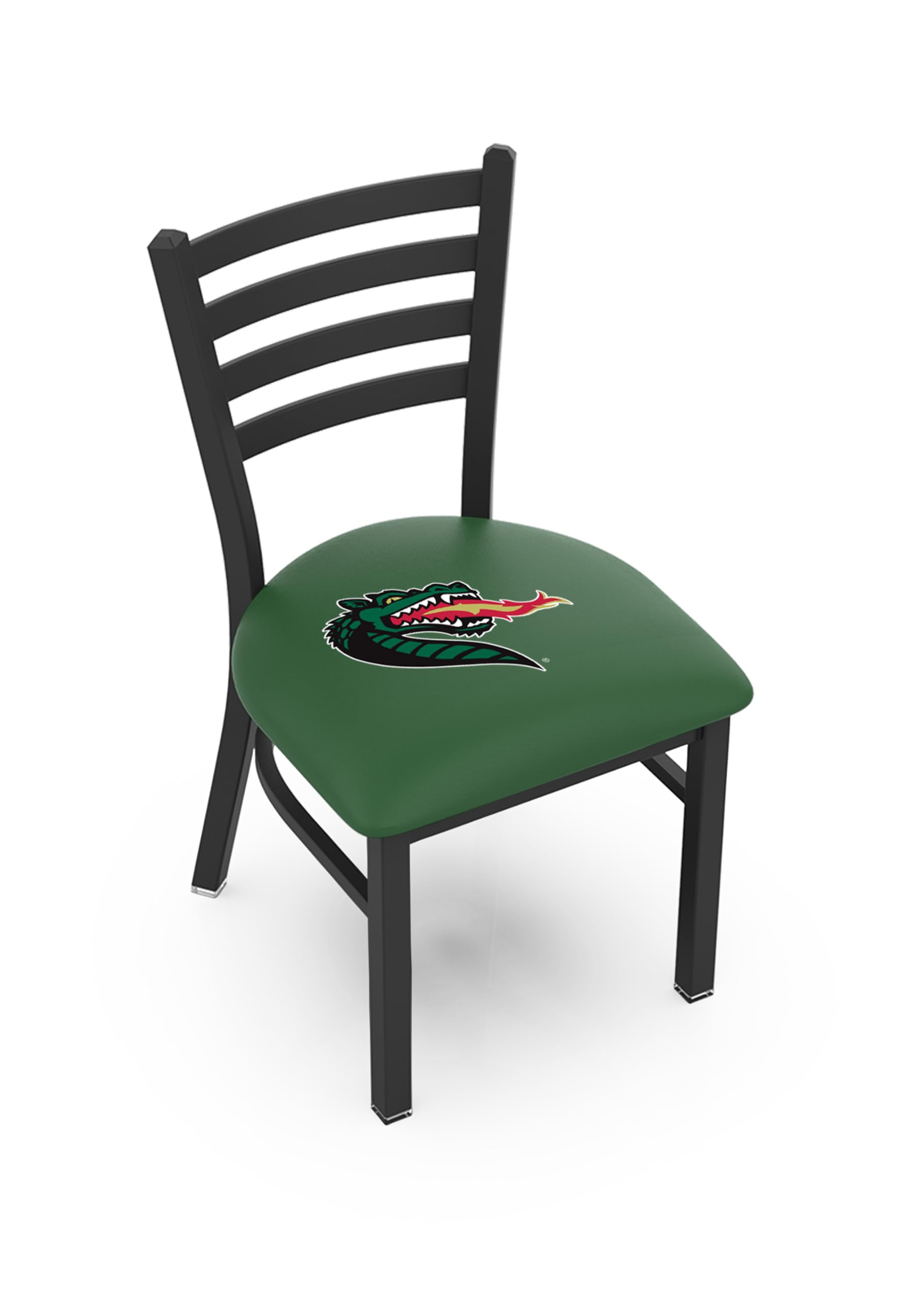 Holland Bar Stool Co. L00418 Black Wrinkle UAB Stationary Chair with Ladder Style Back - Modern Bar Stool for Kitchen Island, Breakfast Nook & Home Bar - Durable & Comfortable Seating Solution