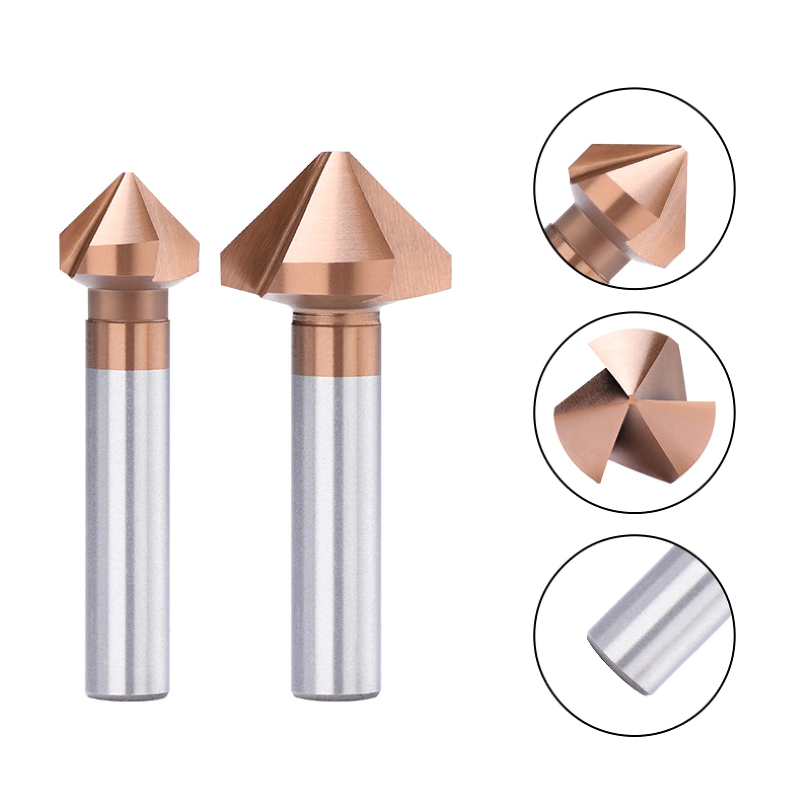 90 Degree TiCN Coated HSS 3-Flute Drill Bit Chamfer Cutter - 18mm Wood & Metal Hole Cutter for Countersinking - Perfect for DIY Projects, Woodworking, and Metal Fabrication
