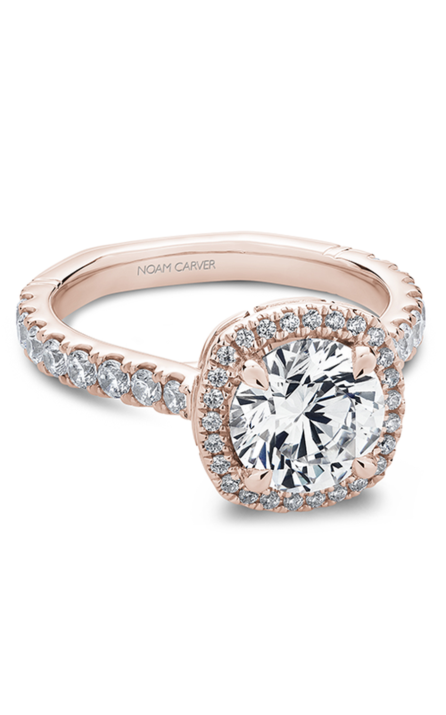 Noam Carver Atelier A016 01RA Diamond Engagement Ring - 14K White Gold Vintage Style Wedding Band for Women | Perfect Proposal Gift & Anniversary Jewelry