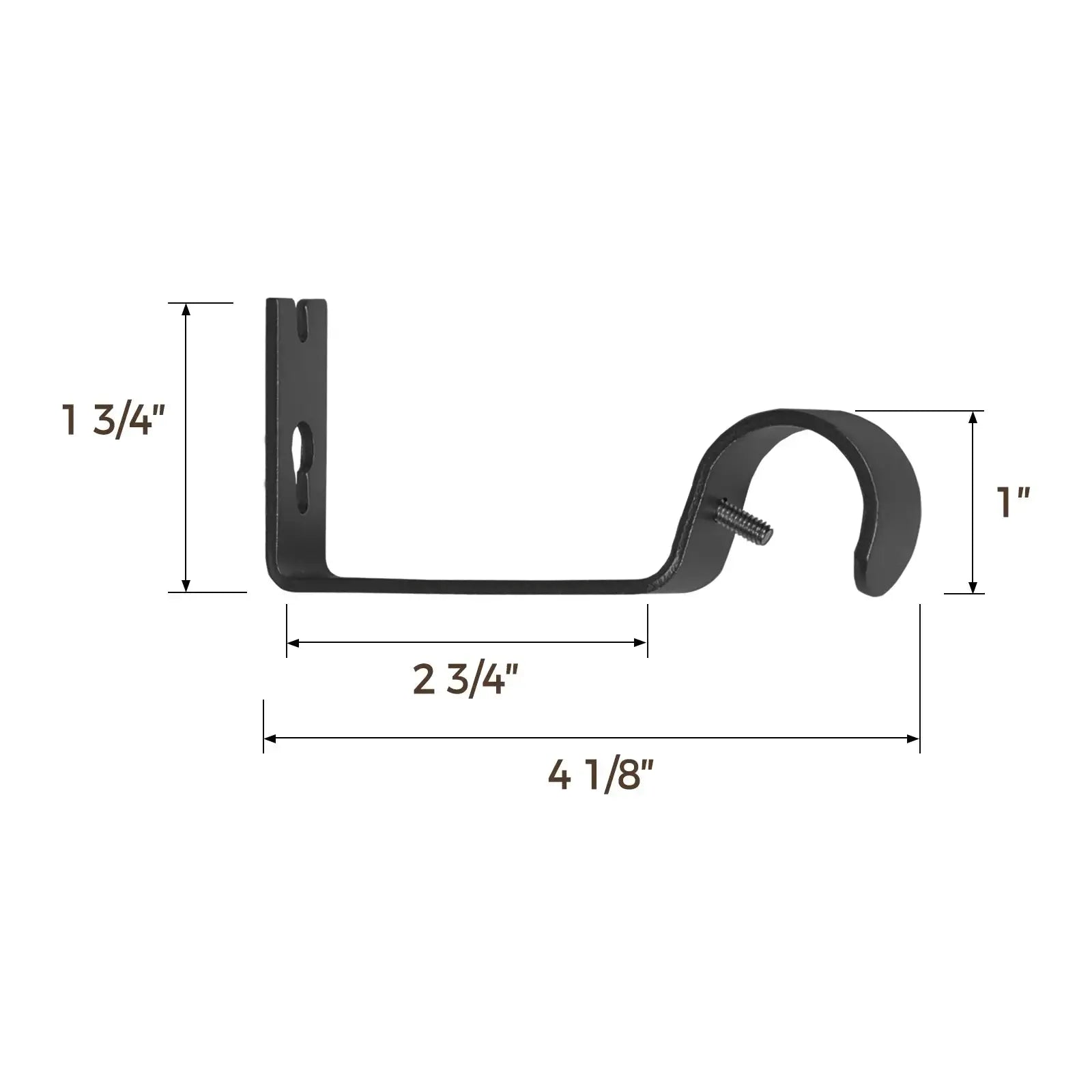Jaylon Adjustable Curtain Rod with Rings - Extendable Window Drapery Rod for Living Room, Bedroom & Kitchen - Easy Installation for Blackout & Sheer Curtains