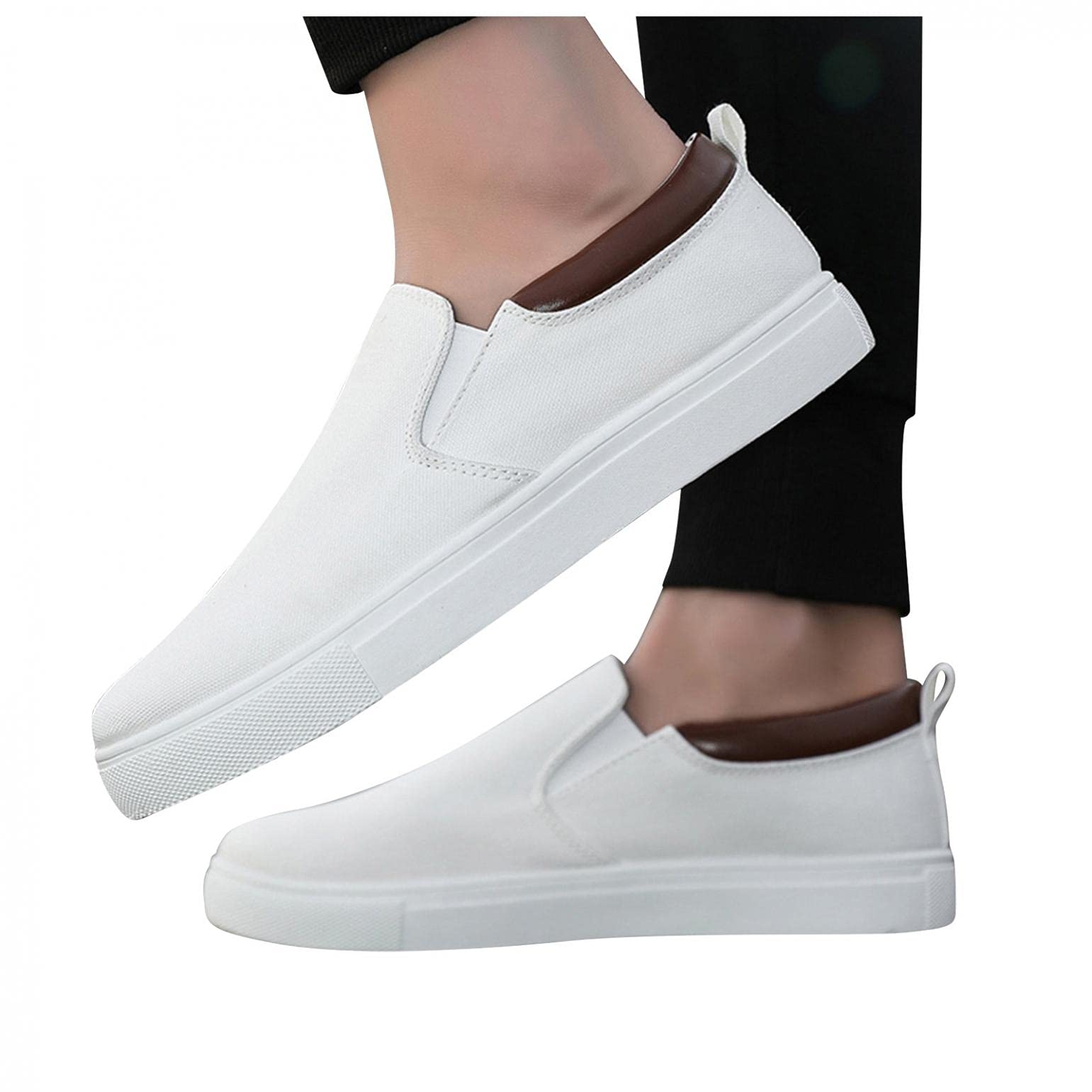 Hbeylia Slip-On Loafers for Men & Women - Breathable Canvas Casual Sneakers | Low-Cut Unisex Walking Shoes for Driving, Outdoor Sports & Daily Wear