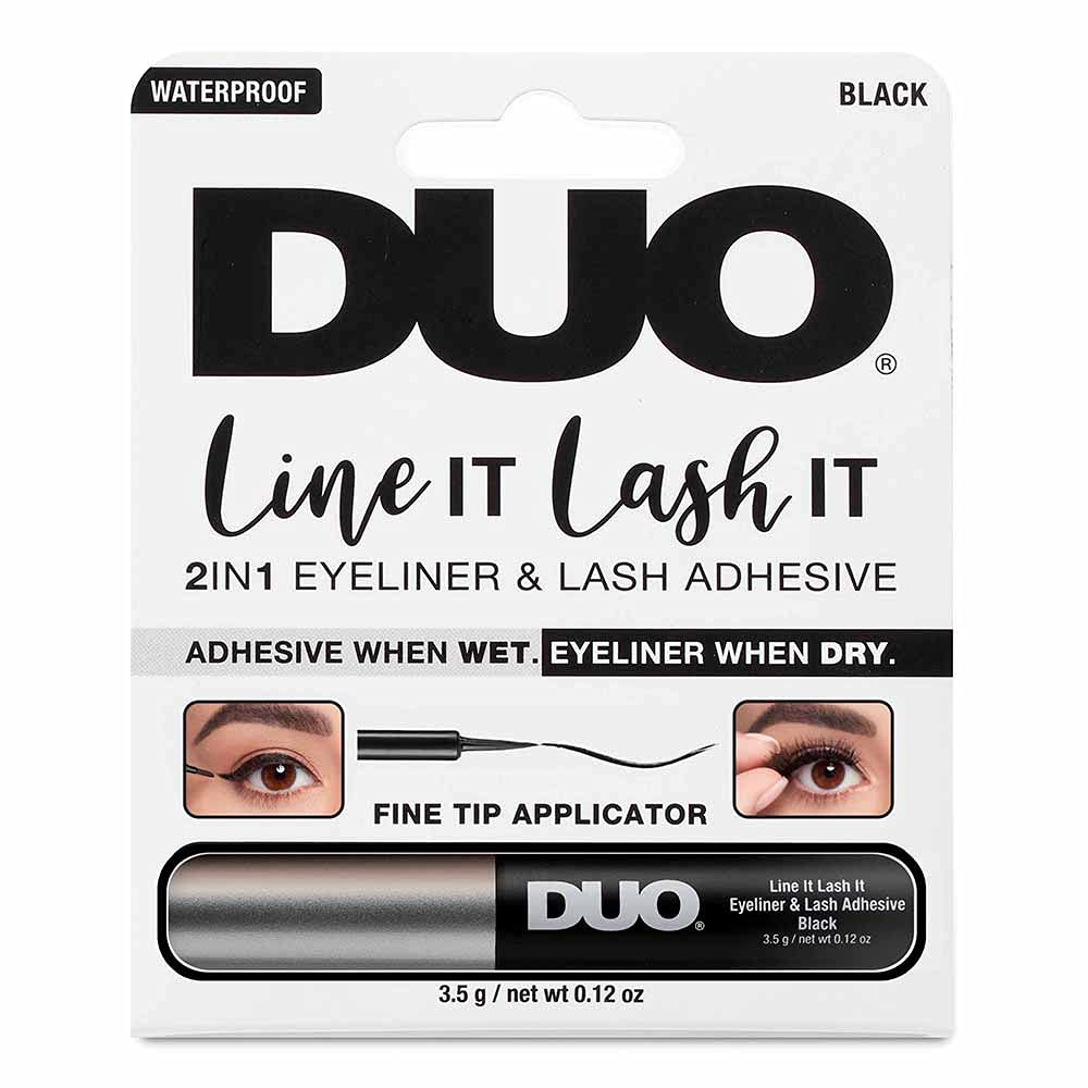 DUO Line IT Lash IT Black - 2-in-1 Eyeliner & Lash Adhesive for Waterproof Smudge-Proof Makeup | Perfect for Daily Wear, Special Occasions & Professional Use