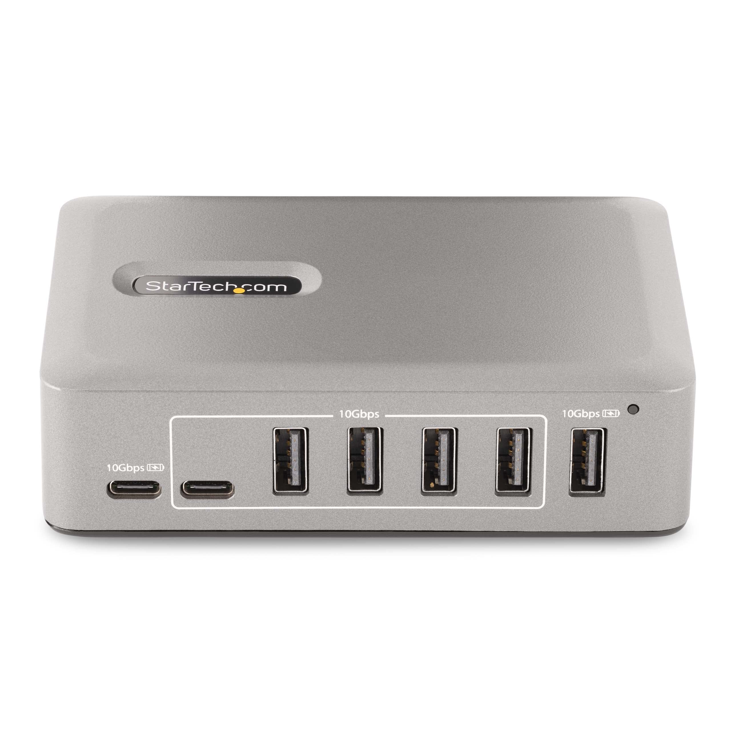 StarTech.com 10-Port USB-C Hub with 8 USB-A & 2 USB-C Ports - 65W Power Supply - USB 3.1 10Gbps High-Speed Data Transfer - Desktop & Laptop USB Hub - USB-IF Certified with 3ft Locking Cable - TAA Compliant - Perfect for Home Office, Gaming & Multi-Device Charging