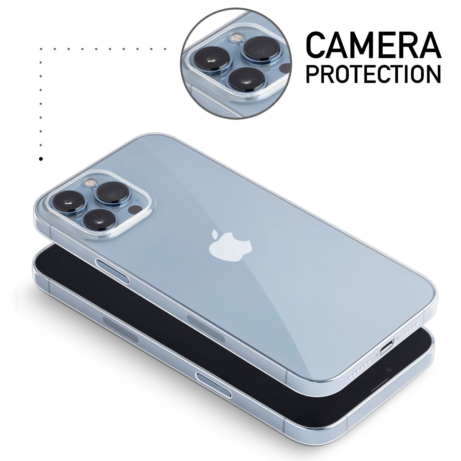 Ultra Thin Clear iPhone 13 Pro Max Case - Slim Minimalist Transparent Cover for iPhone 13 Pro Max (6.7 Inch) | Perfect for Everyday Protection & Showcasing Phone Design