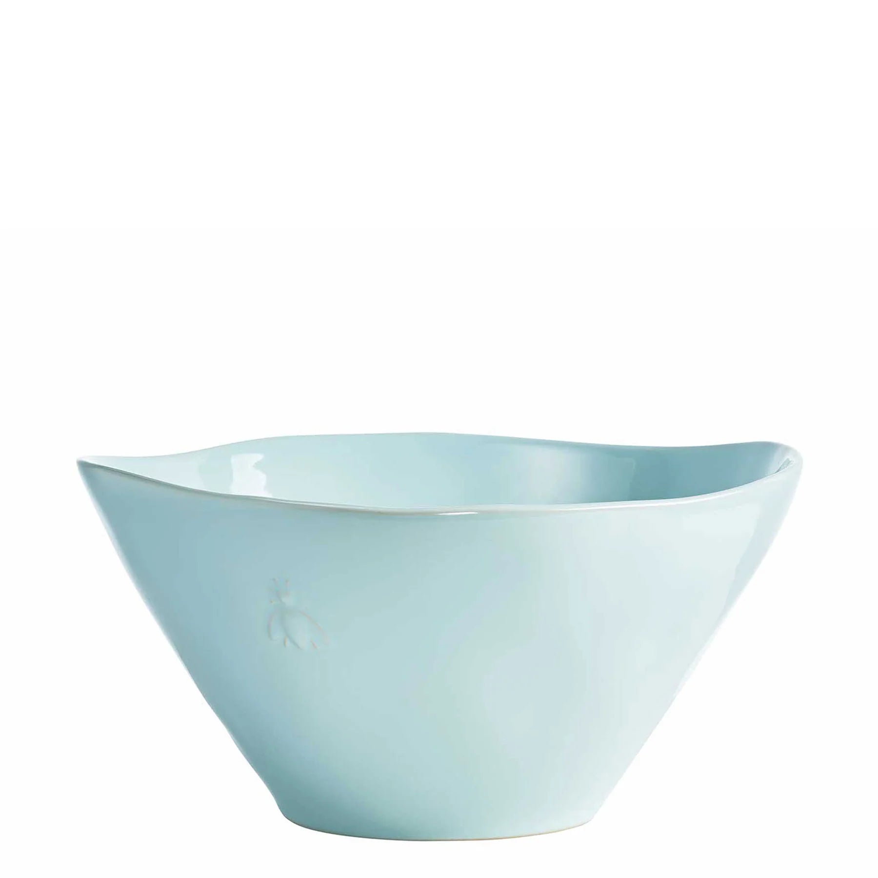Bee Ceramic Serving Bowl - Handmade Blue Pottery Dish for Salads, Fruits & Snacks | Elegant Tableware for Dining & Entertaining