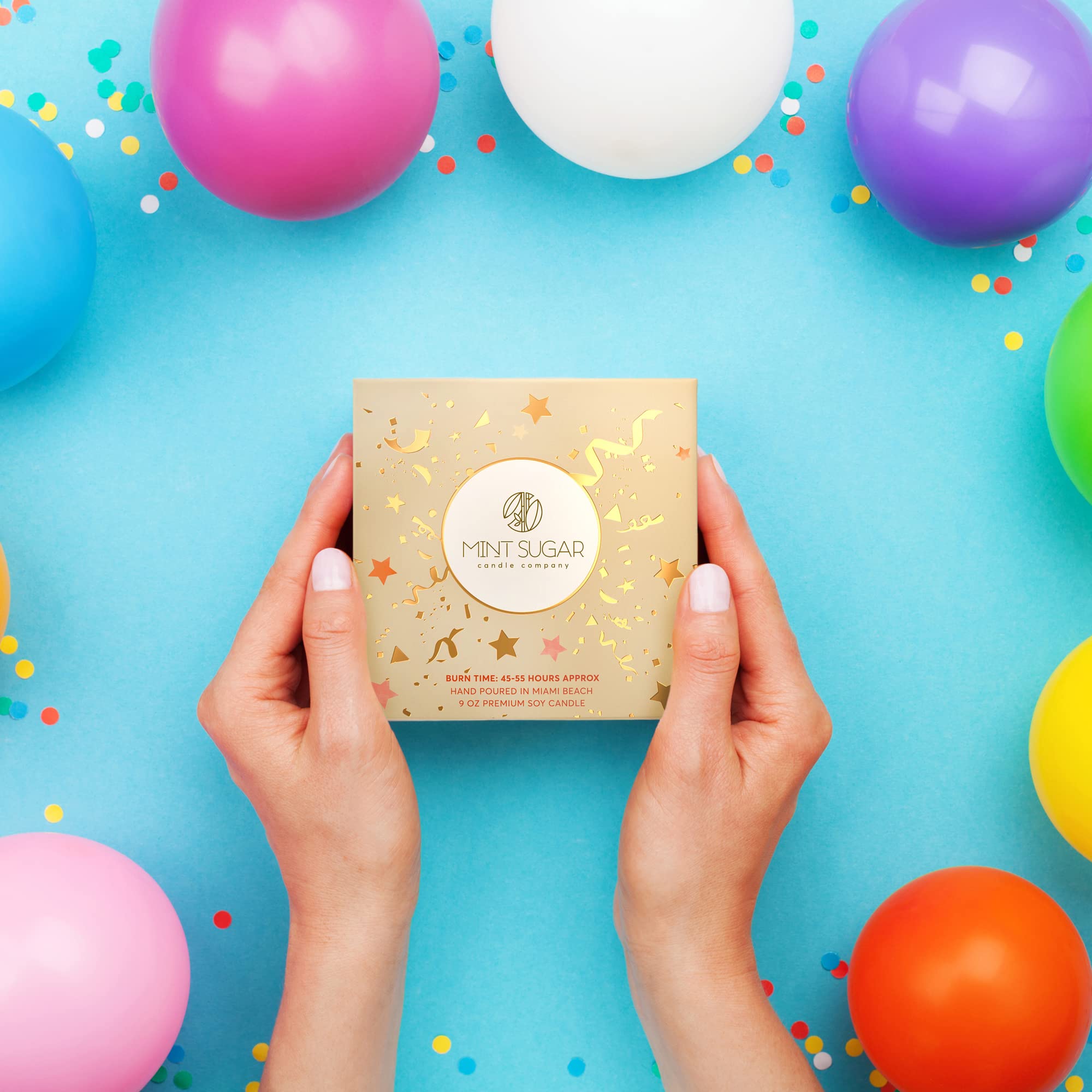 Vanilla Birthday Cake Scented Candle with Sprinkles - 9 oz Made in USA, Unique Birthday Gift for Women, Men, Best Friend - Perfect for Celebrations, Relaxation, and Home Decor