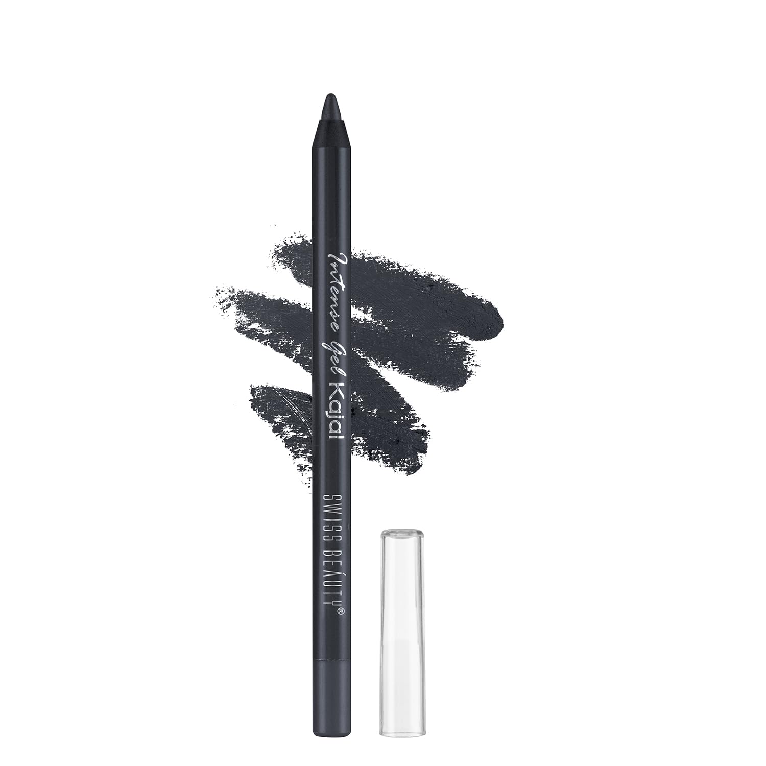 Swiss Beauty Intensegel Kajal Eyeliner - Smokey Eye Makeup Pencil (1.2g) for Waterproof & Long-Lasting Look | Perfect for Party, Date Night & Professional Makeup