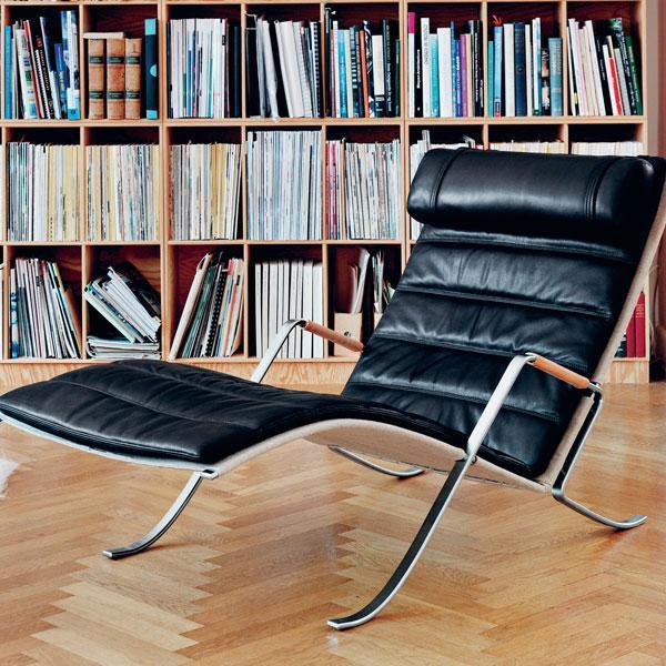 FK 87 Grasshopper Chair - Mid Century Modern Lounge Chair with Steel Frame & Upholstered Seat - Perfect for Living Room, Office or Reading Nook