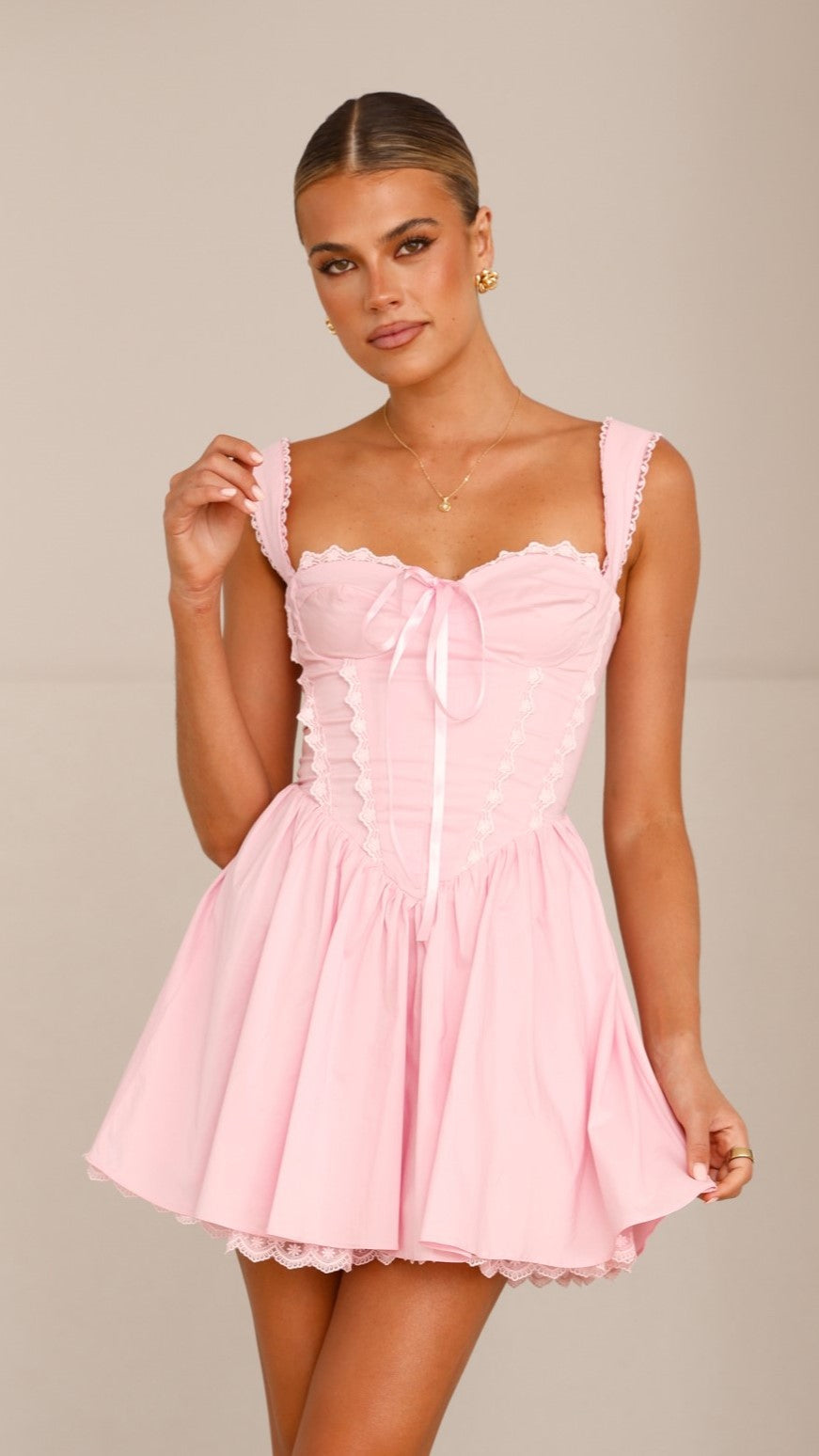 Avery Mini Dress for Women - Flirty Pink Party Dress for Night Out, Date Night, or Special Occasions