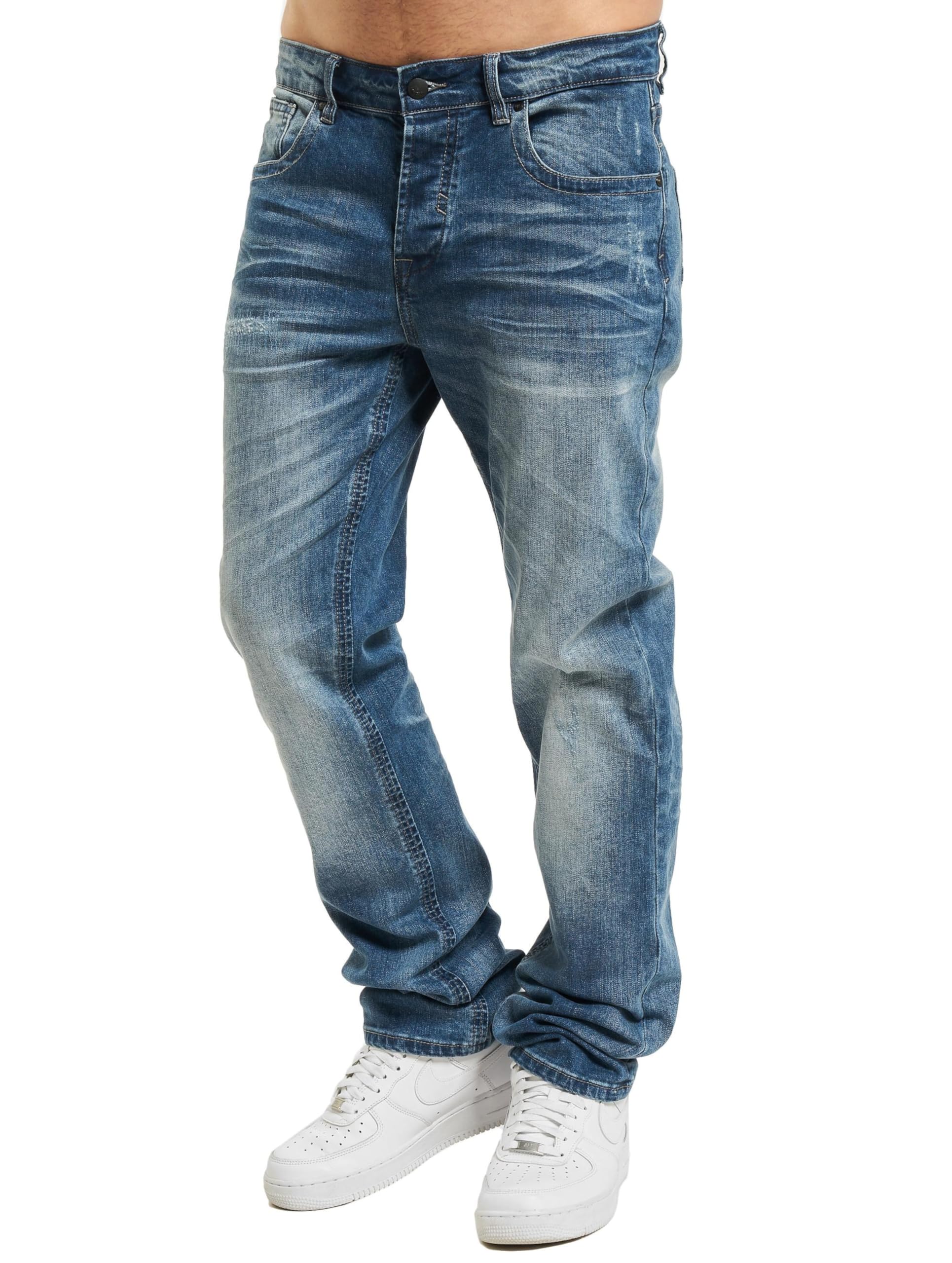 Men's Will Denim Jeans - Classic Blue Straight Fit Stretch Comfortable Jeans for Casual Wear & Everyday Outfits