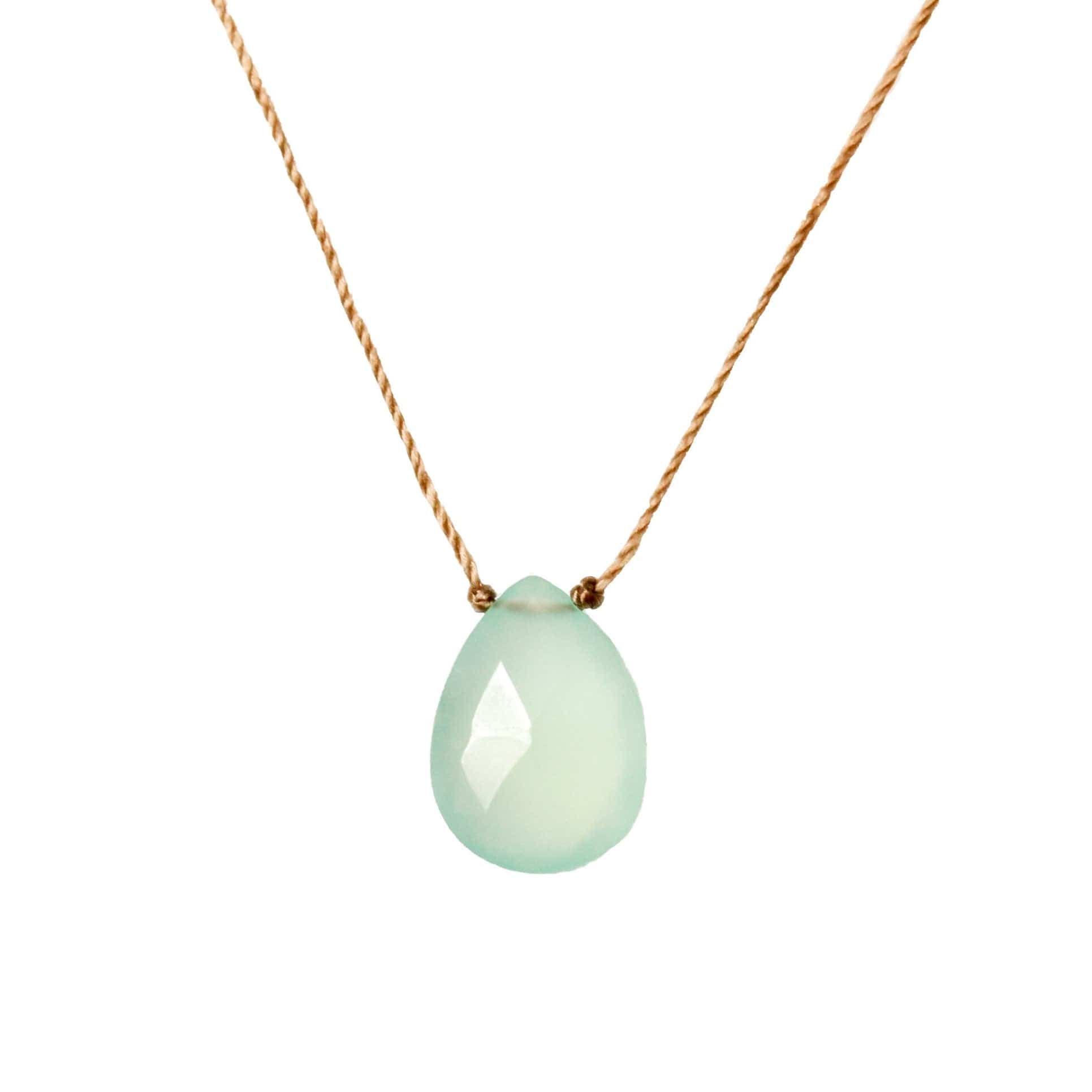 Chalcedony Luxe Happy Birthday Necklace for Women - Elegant Gemstone Jewelry Gift for Her, Birthday Present, Anniversary, Special Occasion | Perfect for Parties, Celebrations & Everyday Wear
