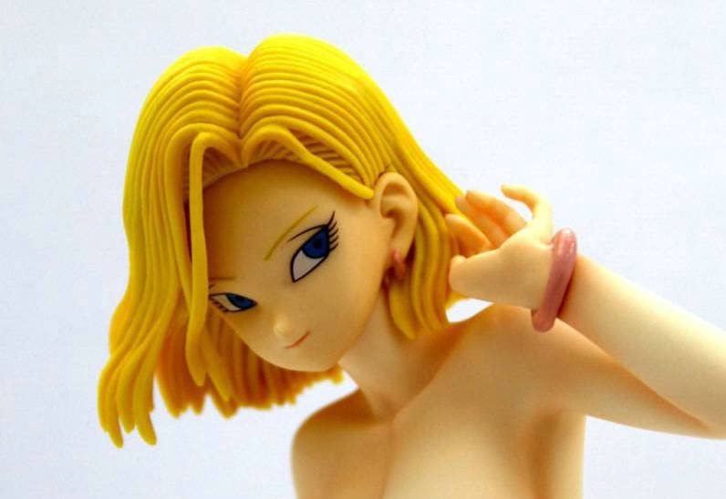 HIMODELGK Dragon Ball Z Android 18 Glitter & Glamours Resin Statue - Sexy Anime Figure Collectible with Huge Breasts - Perfect for Anime Fans, DBZ Collectors & Home Decor Display