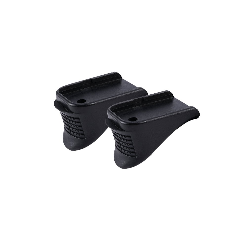 GVN Grip Extension for Glock 26/27/33/39 - 2-Piece Black Grip Enhancer for Improved Handling and Comfort - Ideal for Concealed Carry and Range Shooting
