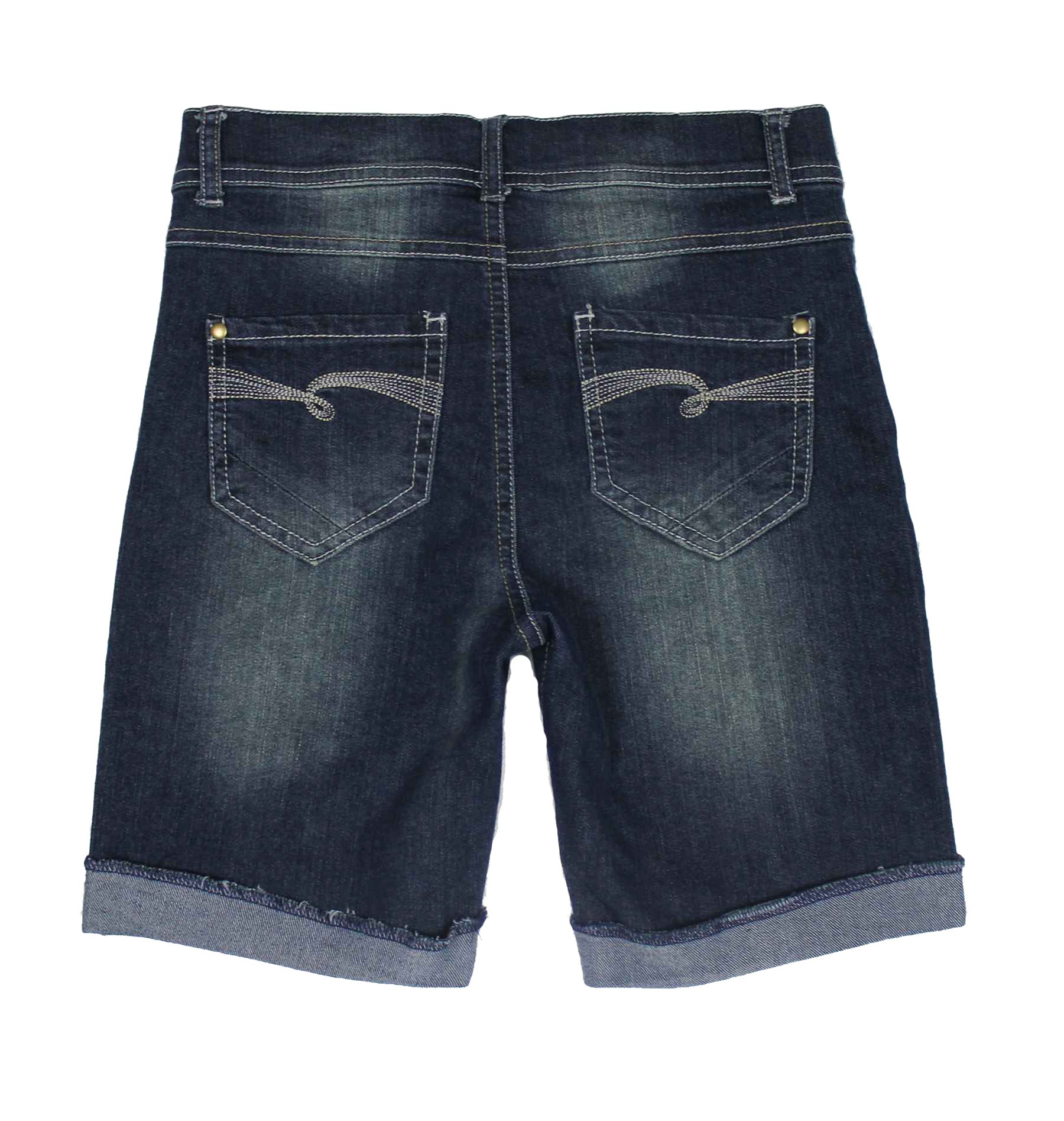 Bienzoe Girls' Stretch Denim Jean Shorts - Low Waist Casual Bermuda Shorts for Kids | Perfect for Summer Playdates, Beach Trips & Outdoor Adventures