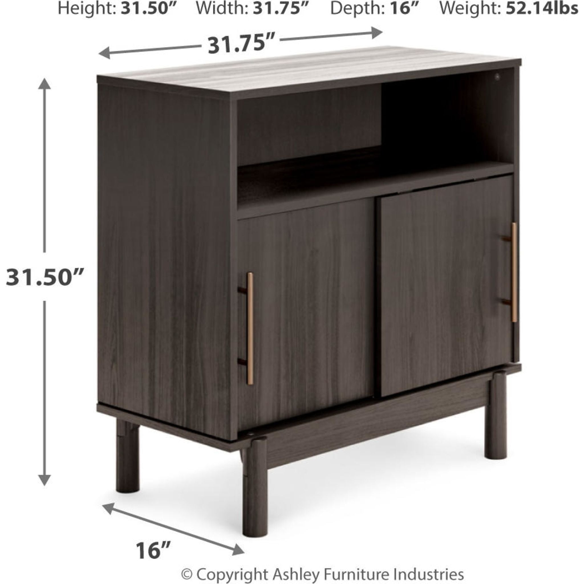 Brymont Dark Gray Accent Cabinet - Modern Side Table for Living Room, Bedroom & Entryway Storage | Stylish Home Decor Furniture