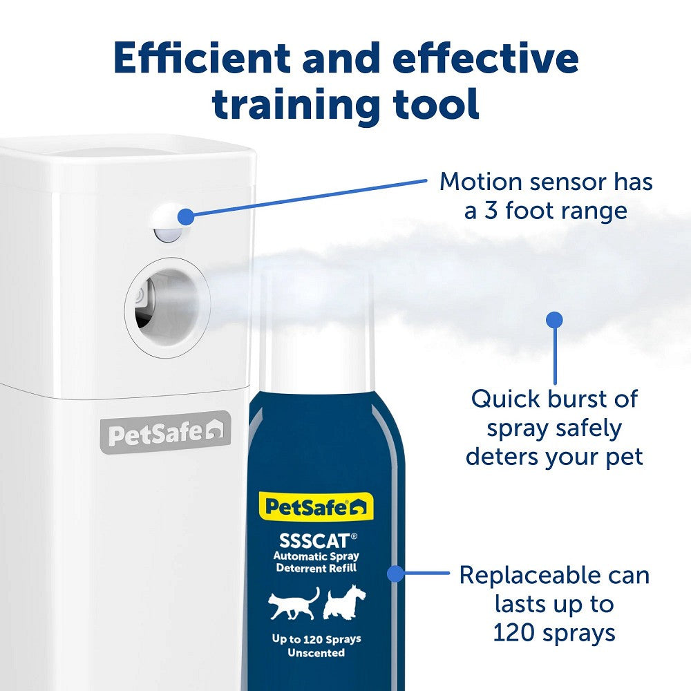 SSSCAT Spray Pet Deterrent - Motion Activated Cat & Dog Repellent for Furniture, Counters & Plants | Indoor & Outdoor Use for Home Protection