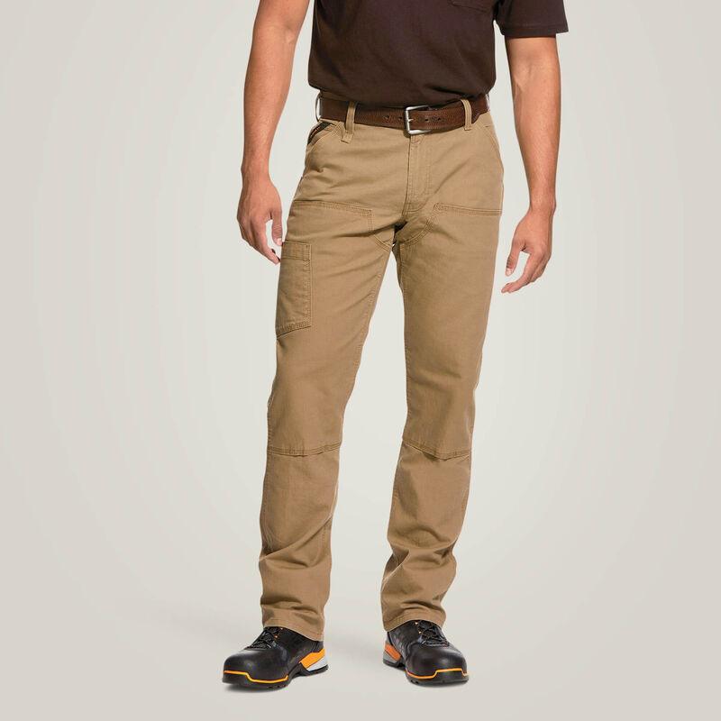 Durable M4 Low Rise Rebar Work Pants - Double Front Stackable Straight Leg Stretch Denim for Construction & Outdoor Work