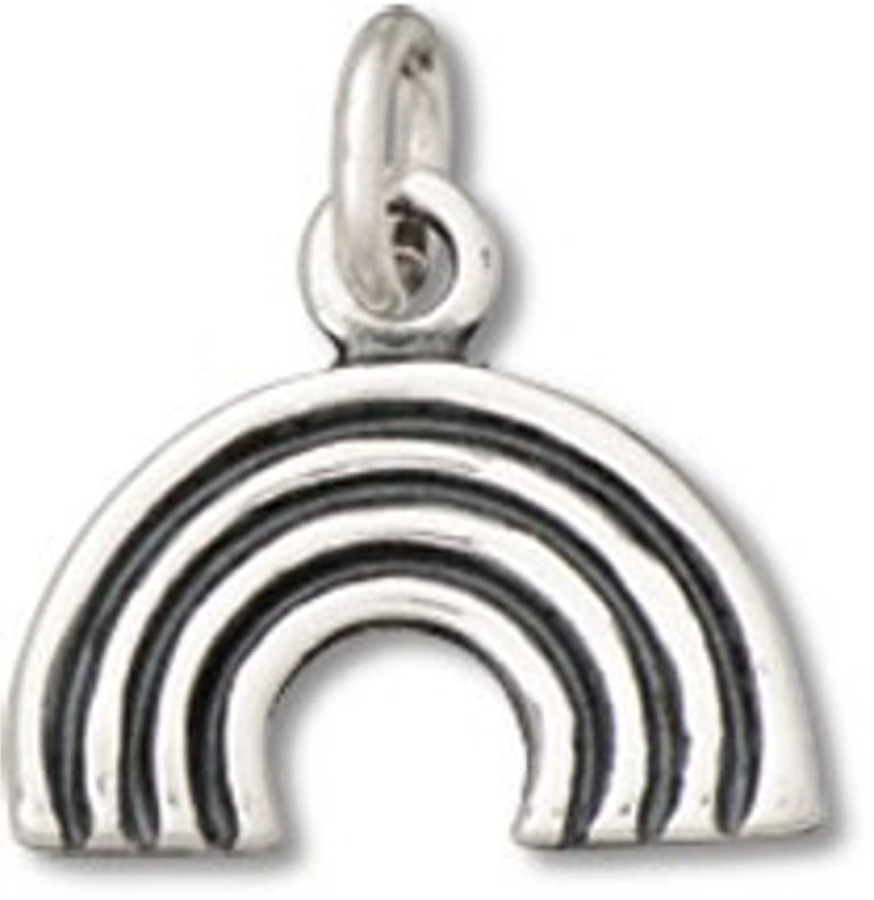 Sterling Silver .8mm Box Chain Necklace for Girls with Rainbow Sky Pendant - Perfect for Birthdays, Gifts & Everyday Wear