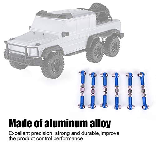 Adjustable RC Servo Links - 6Pcs 47mm Tie Rod Set for 1/10 Touring Car (Navy) - Perfect for RC Hobby & Racing