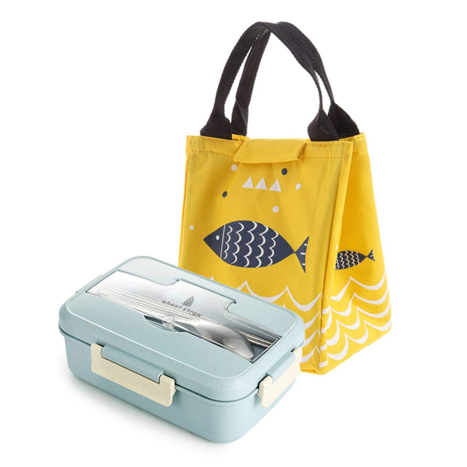 Eco-Friendly Wheat Straw Microwave Lunch Box - BPA-Free Food Storage Container for Kids & Adults, Portable Bento Box for School, Office & Travel - Ideal for Meal Prep & On-the-Go Dining