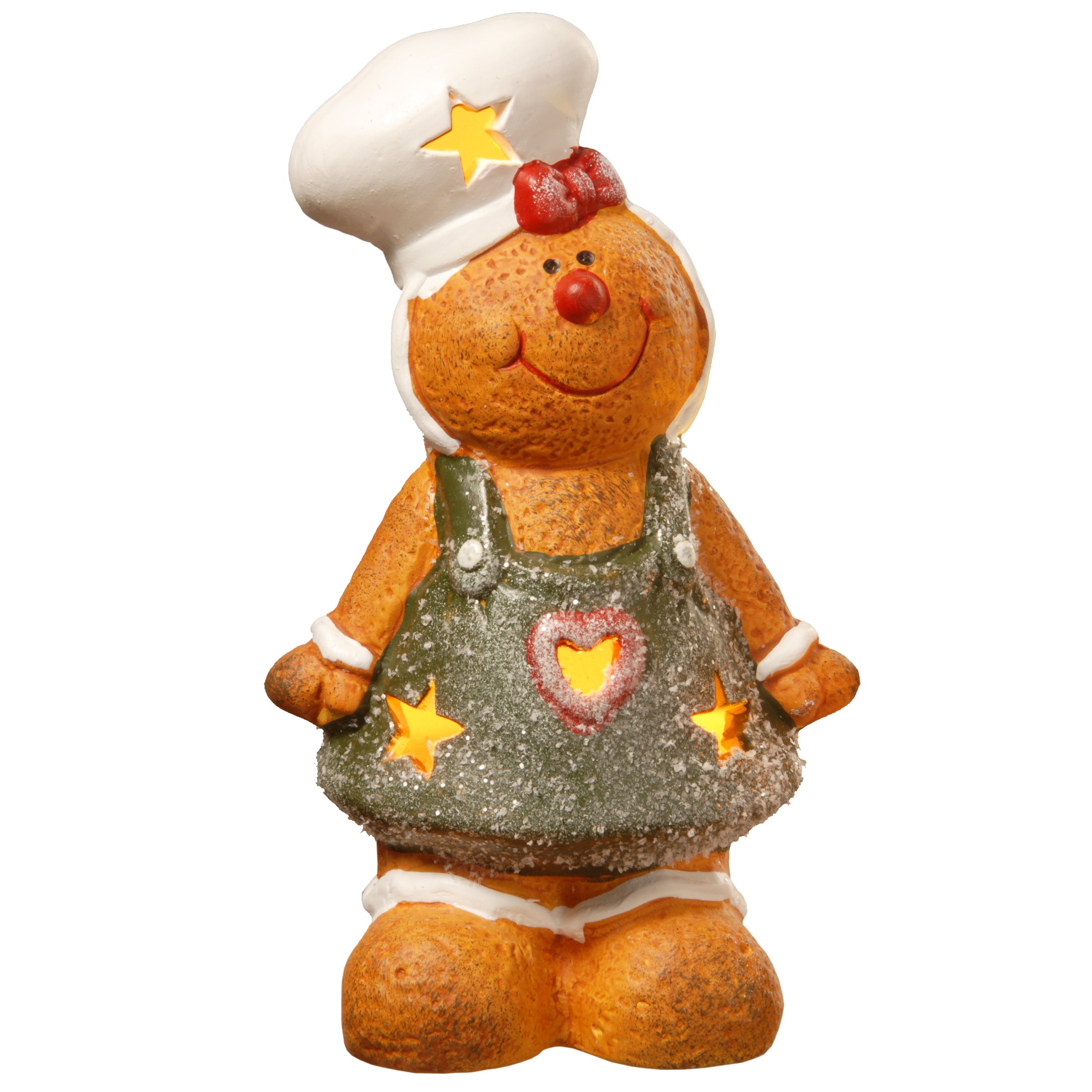 7 Inch Gingerbread Couple Christmas Ornaments - Festive Holiday Decor for Tree, Mantel & Home Decorations