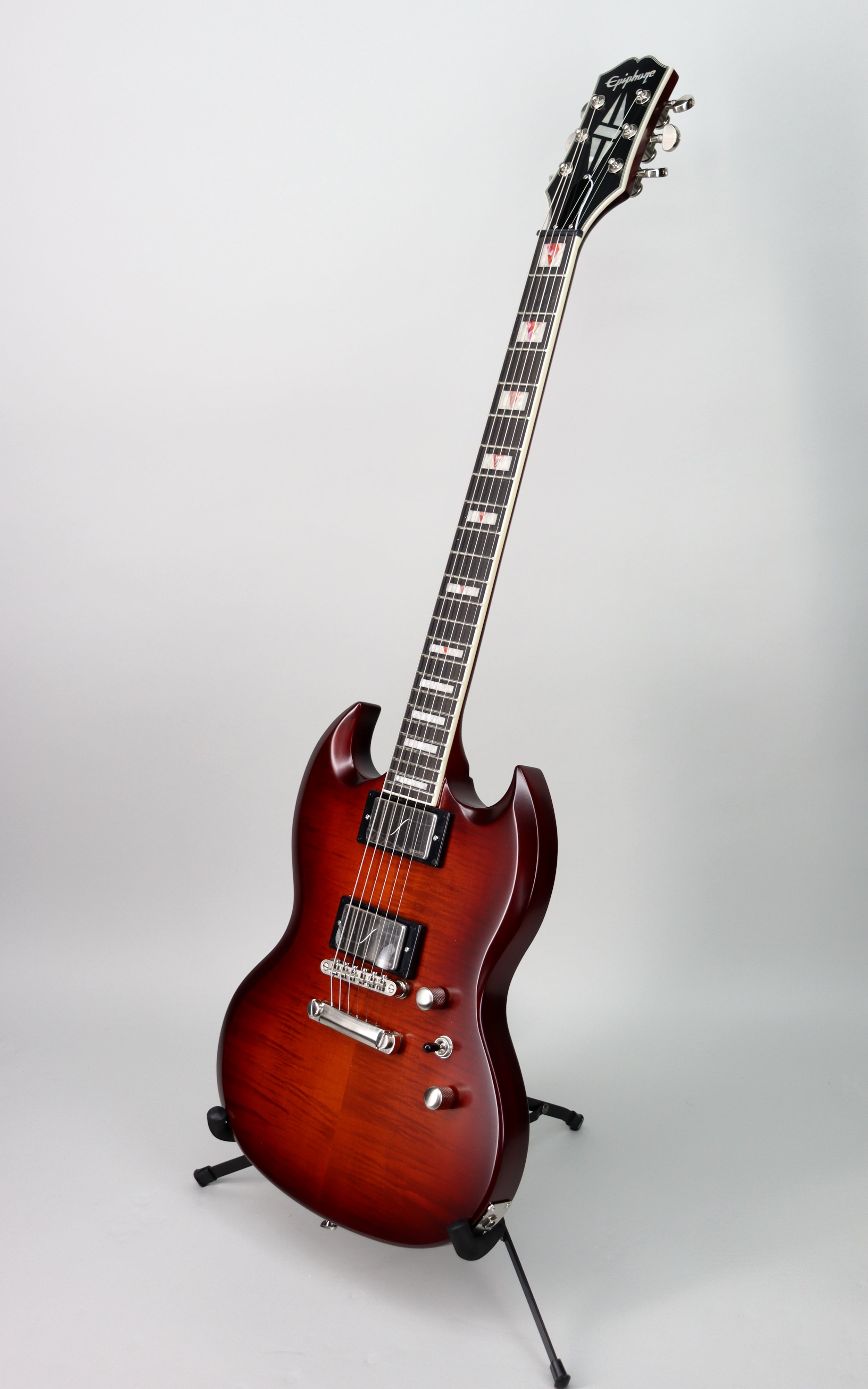 Epiphone SG Prophecy Electric Guitar - Aged Bengal Tiger Burst Finish | Perfect for Rock, Blues & Stage Performances