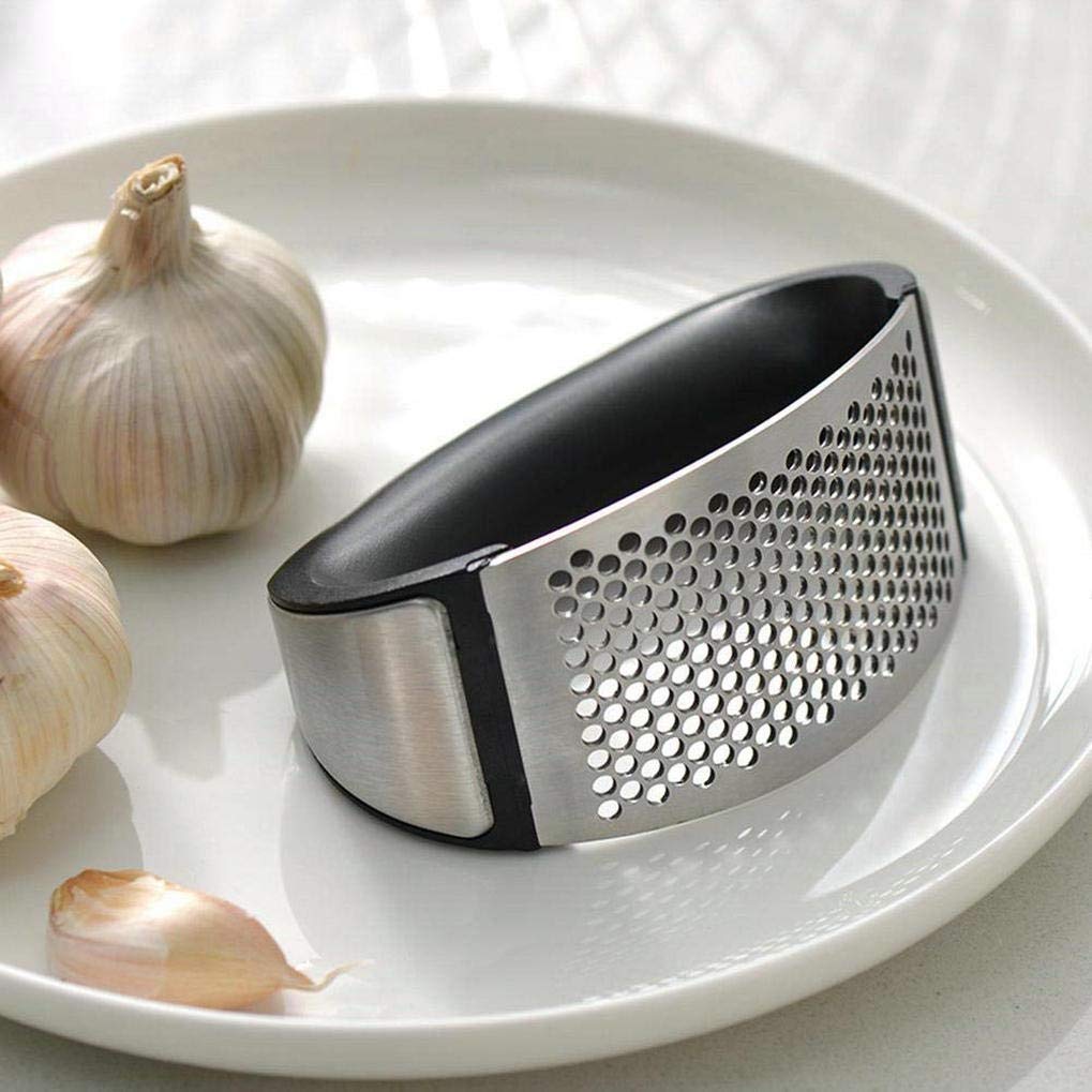 Stainless Steel Garlic Press & Crusher - Heavy Duty Kitchen Garlic Chopper, Dishwasher Safe - Perfect for Cooking, Meal Prep & Garlic Lovers