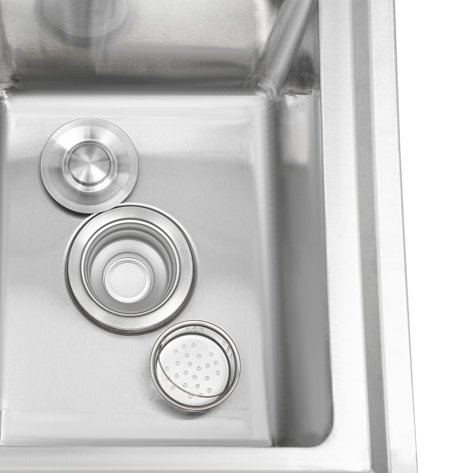 3 Compartment Stainless Steel Drop-In Sink for Commercial Kitchens | 37x18.5x10 Inch Heavy Duty Workstation Sink | Ideal for Restaurants, Catering, and Food Prep Areas
