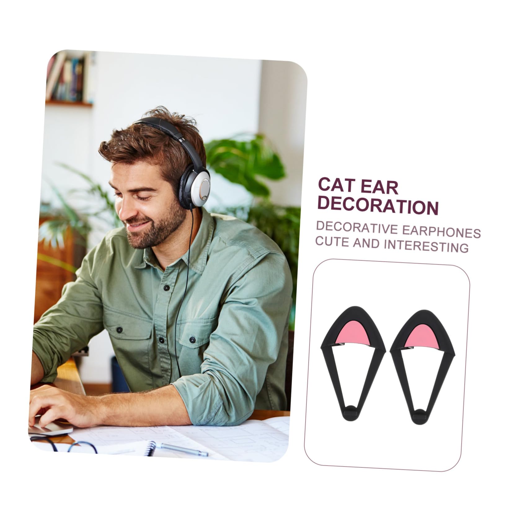 Cute Cat Ear Headphone Covers - Adorable Cartoon Cat Ears Headset Decor for Girls & Women | Perfect for Cosplay, Gaming, Streaming & Daily Use