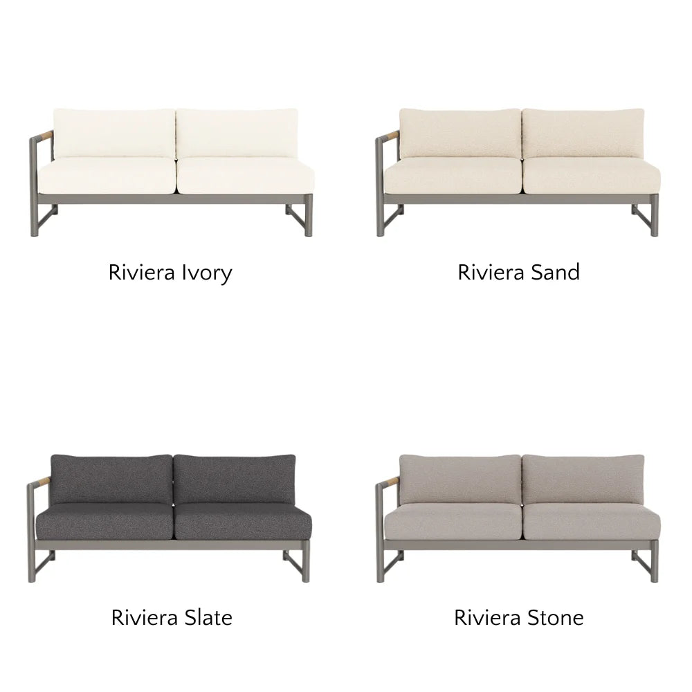 Breeze XL Outdoor 2-Seat Patio Sofa with Left Armrest - Perfect for Backyard, Garden, and Poolside Relaxation