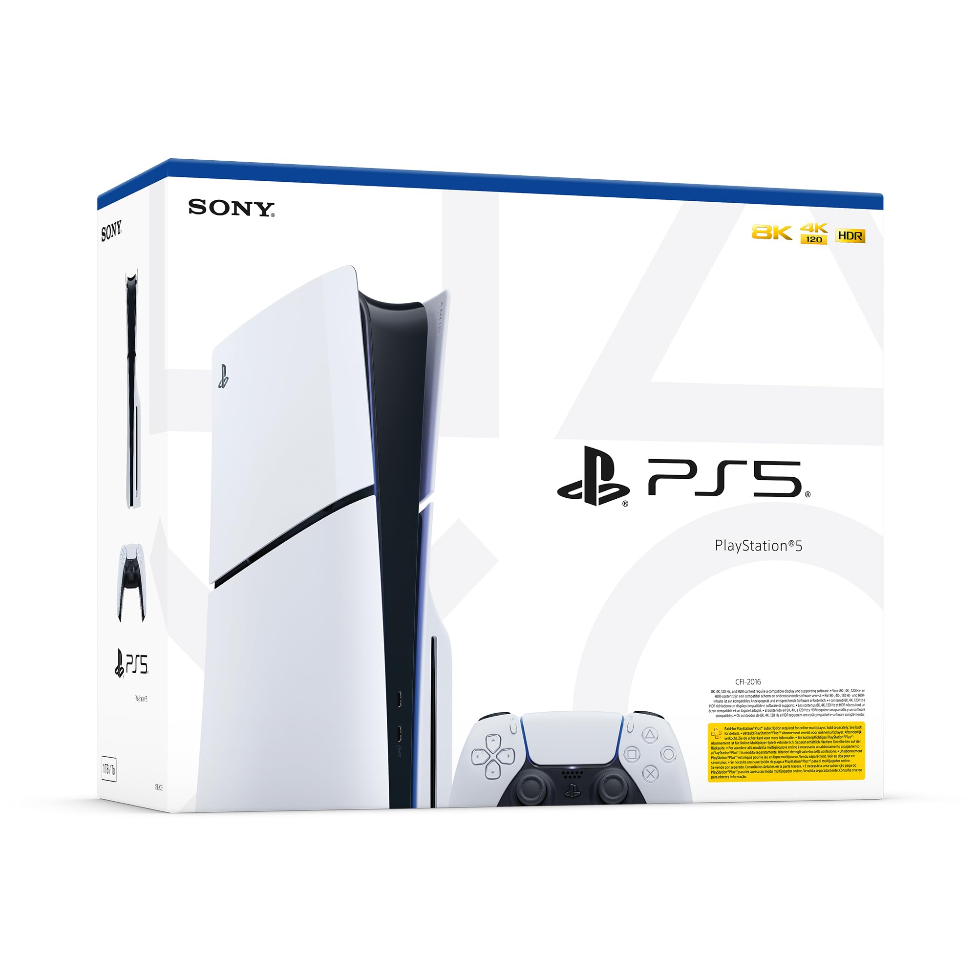 PlayStation 5 Console (PS5) - Disc Edition Slim - Latest Model with Ultra HD Blu-ray & 4K Gaming - Perfect for Home Entertainment & Next-Gen Gaming Experience