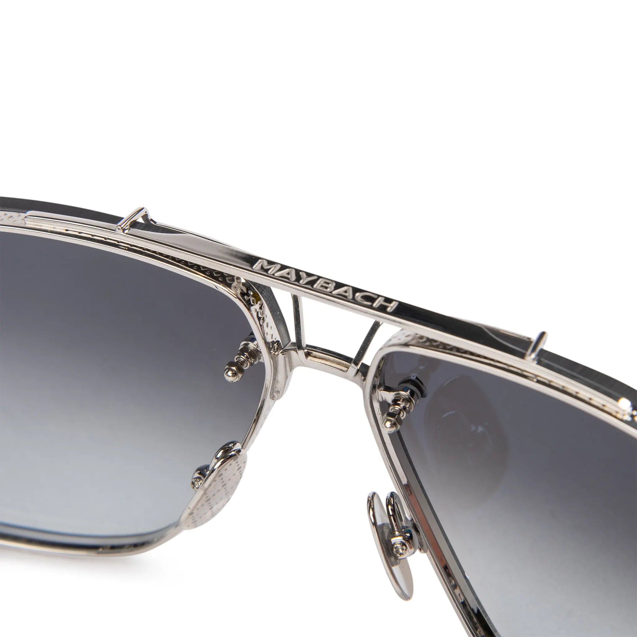 Maybach Eyewear The King II P HT Z63 Platinum Grey Gradient Polarized Sunglasses for Men - Luxury UV Protection Shades for Driving, Travel & Outdoor Activities