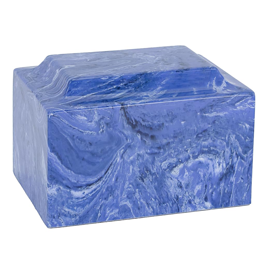 Elegant Pink Cultured Marble Cremation Urn for Human Ashes - Adult Size Memorial Urn for Home Display, Funeral Service & Ground Burial - Perfect for Honoring Loved Ones' Memory