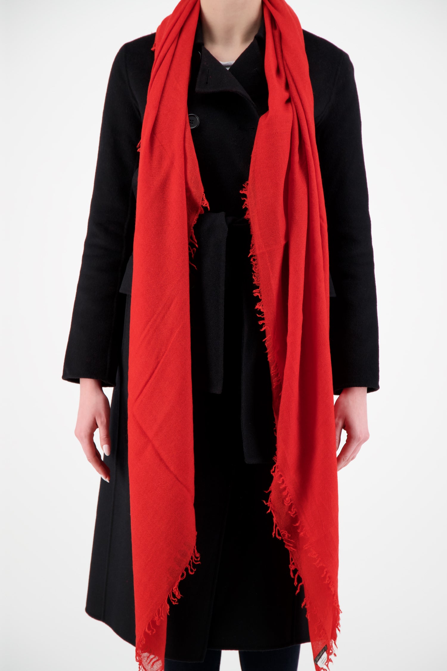 Faliero Sarti Red Enrica Silk Scarf - Luxury Italian Fashion Accessory for Women, Perfect for Gifts, Parties & Special Occasions