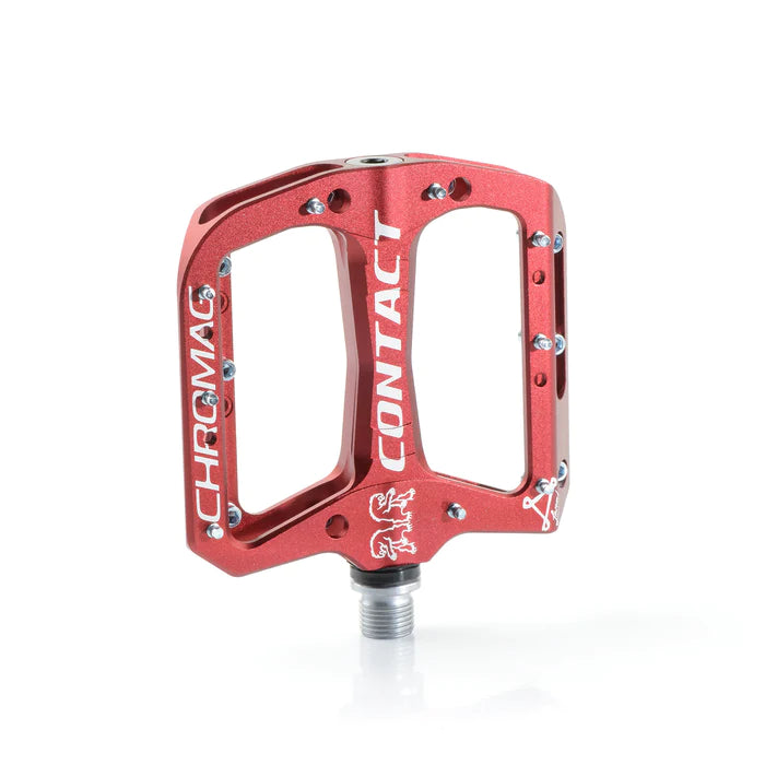 Chromag Contact Bicycle Pedals - MTB Flat Pedals for Mountain Biking & BMX - Durable CNC Machined Platform Pedals with Replaceable Pins - Perfect for Trail Riding, Downhill & Urban Cycling
