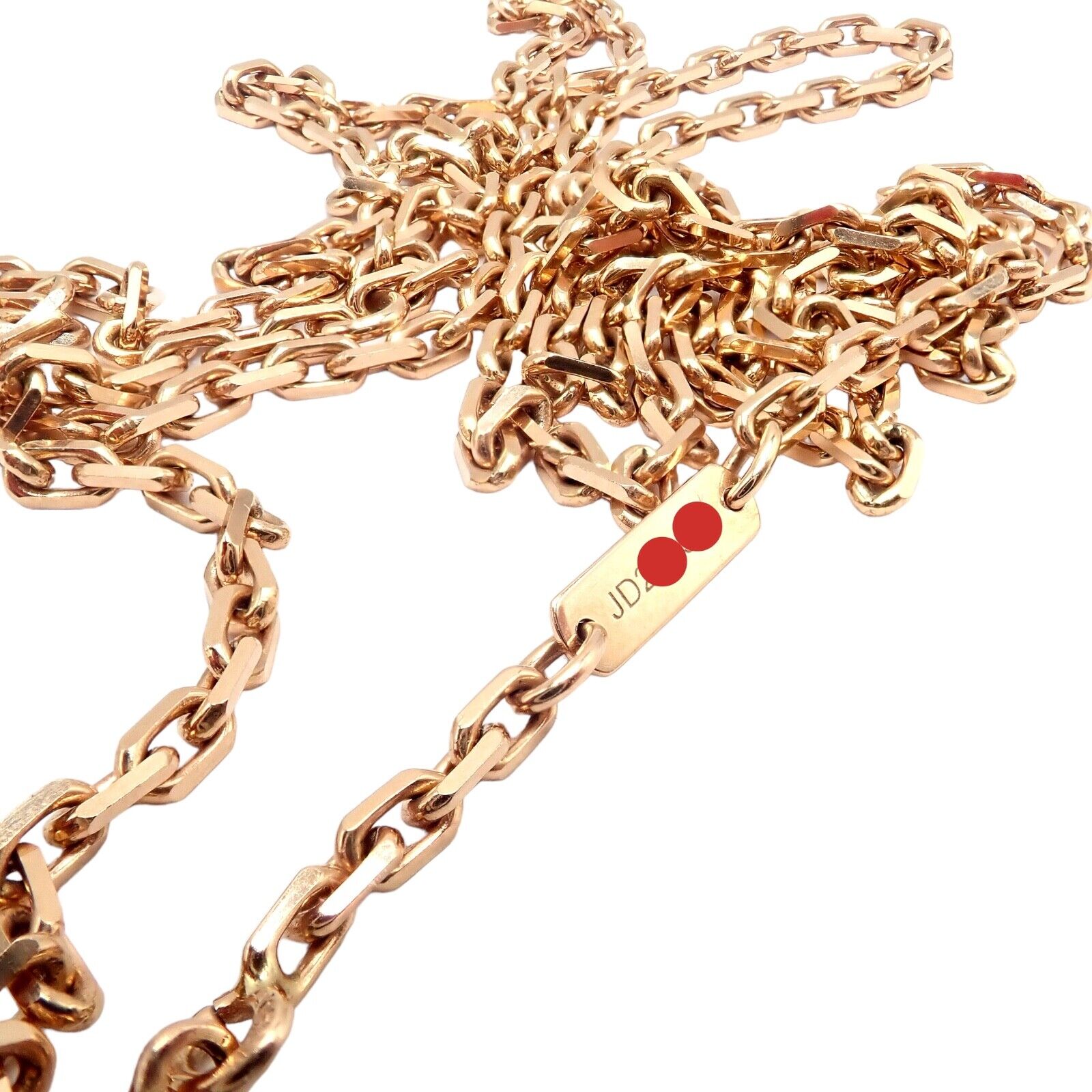 Van Cleef & Arpels 18K Rose Gold Leo Zodiac Pendant Necklace with Red Jasper - Authentic with Certificate - Perfect for Birthdays, Anniversaries & Luxury Gifts