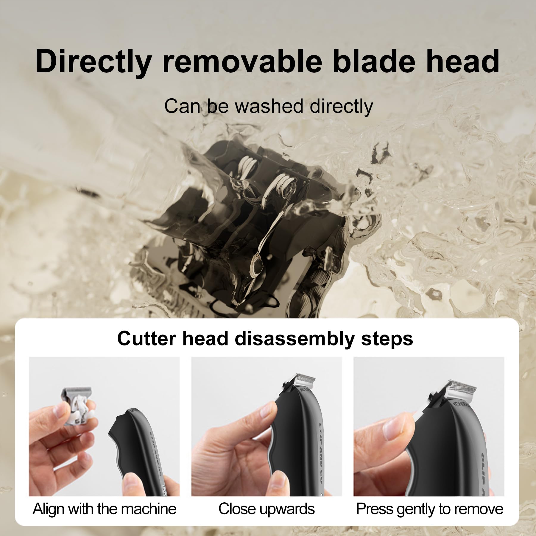 Premium Cordless USB Rechargeable Beard Trimmer for Men - Electric Hair Clipper & Grooming Kit with Precision Blades - Perfect for Home, Travel & Professional Use