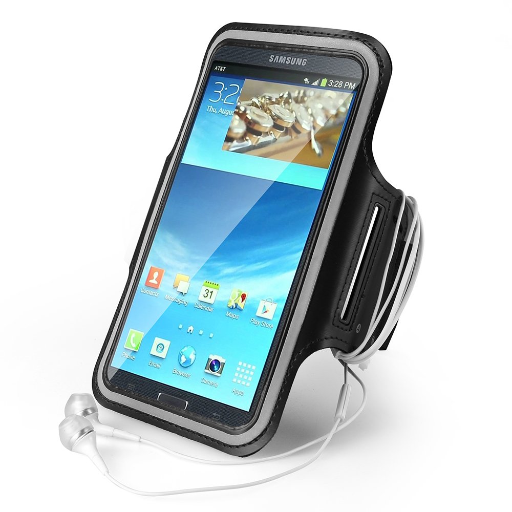 Best Sports Running Gym Jogging Phone Armband for Samsung Galaxy S24 Ultra/S23/S22/S21/A Series & Google Pixel 8/7 Pro - Secure Fit, Sweatproof Design (Black) - Perfect for Workouts, Hiking & Outdoor Activities