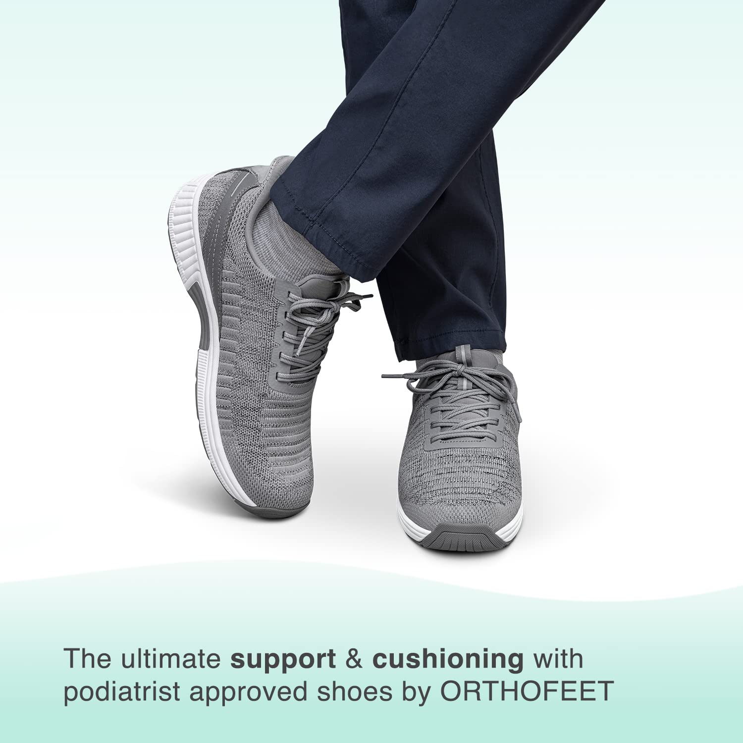 Orthofeet Men's Orthopedic Knit Yari Hands-Free Slip-On Sneakers for Plantar Fasciitis & Foot Pain Relief - Comfortable Walking Shoes for Diabetics & Seniors - Ideal for Daily Wear, Travel & Outdoor Activities