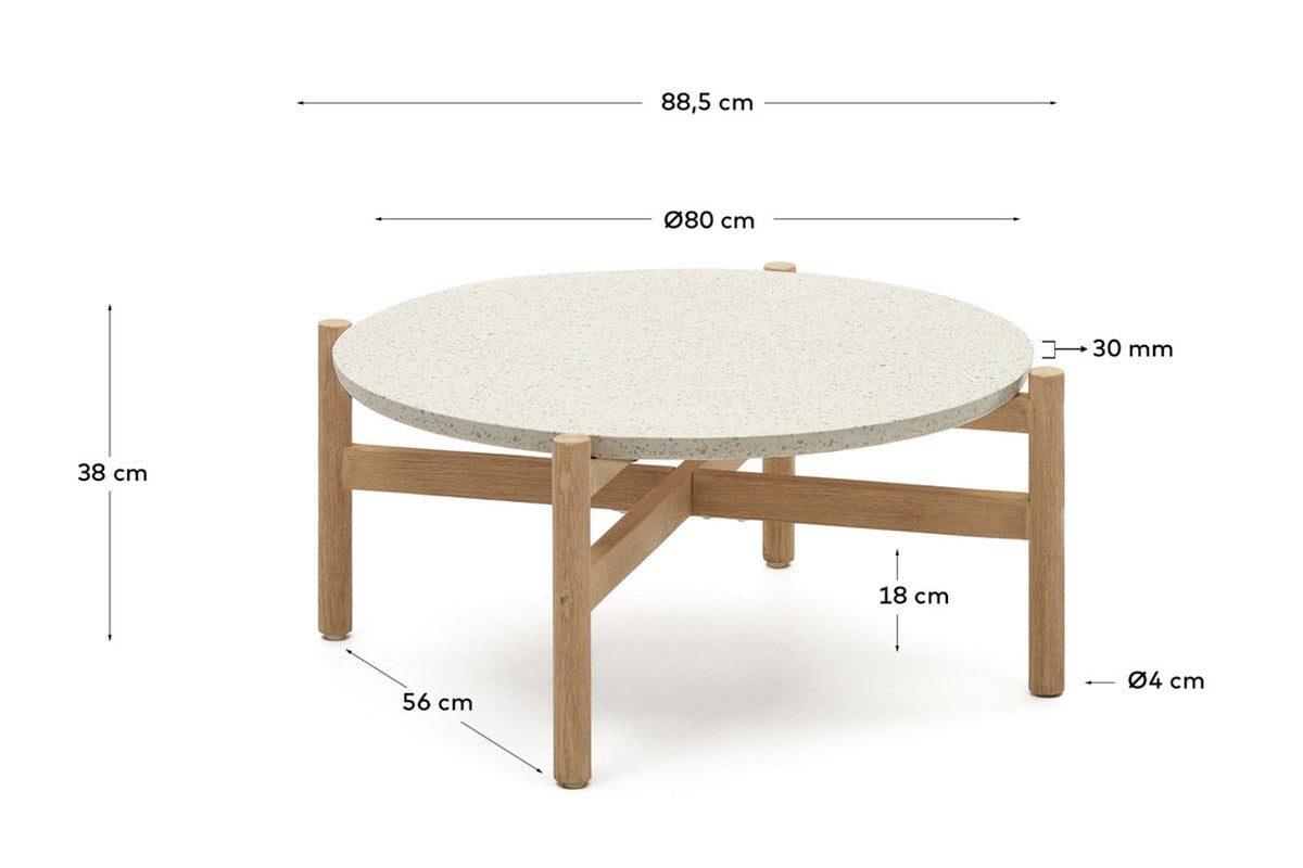 Modern Round Coffee Table - Solid Wood Living Room Center Table for Home Decor - Perfect for Living Room, Lounge, or Office Space