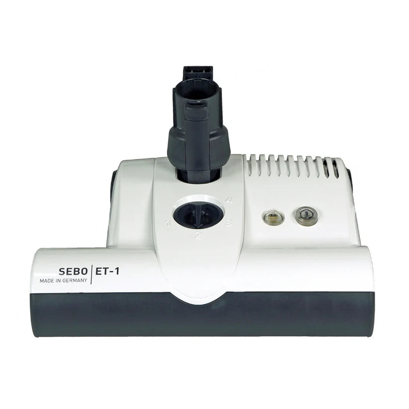 SEBO ET1 Powerhead Vacuum Cleaner Attachment with Quick Disconnect Neck - Perfect for Hard Floors, Carpets & Pet Hair Removal