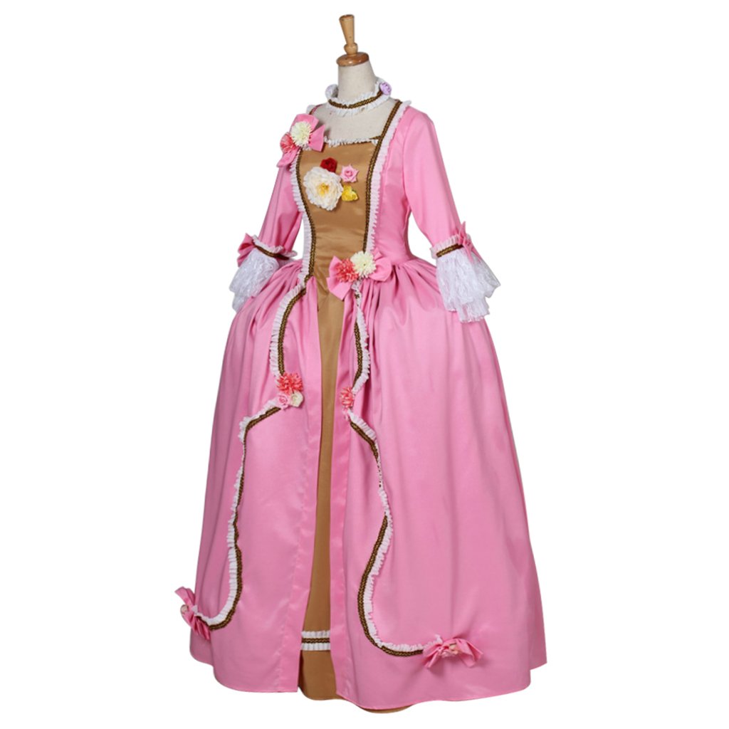 Elegant Pink Rococo Ball Gown - Gothic Cosplay Dress for Women | DIY Costume for Evening Parties, Halloween & Renaissance Fairs