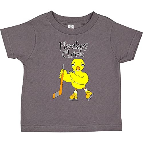 Inktastic Hockey Chick Text Toddler T-Shirt - Cute Hockey Themed Shirt for Kids - Perfect for Game Days, Sports Events & Casual Wear