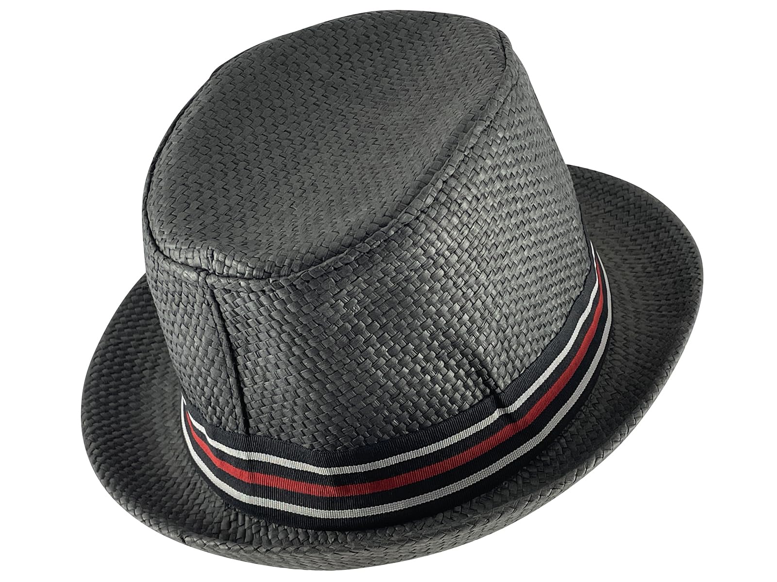 Stylish Red Band Straw Fedora Hat for Women & Men - Summer Beach Hat, Outdoor Sun Protection, Fashion Accessory for Vacations, Parties & Weddings