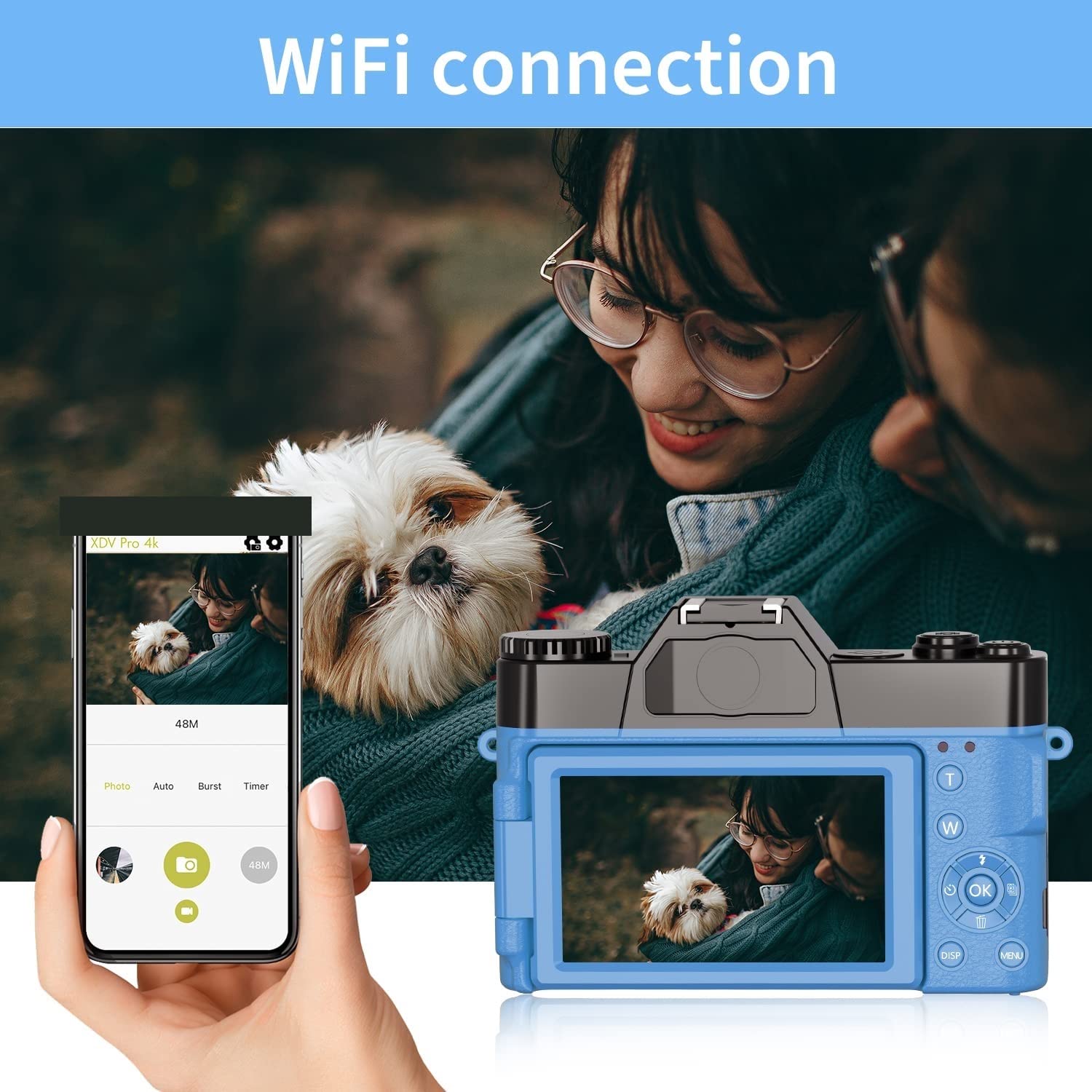 BODORME 4K Vlog Camera with Flip Screen - 48MP Digital Camcorder, 16X Zoom, Wide Angle Lens for YouTube, Travel & Selfie - Perfect Beginner Photography Camera & Kids Gift (Includes 128GB TF Card, Pink CDR10 Model) - Ideal for Vlogging, Family Events & Outdoor Adventures